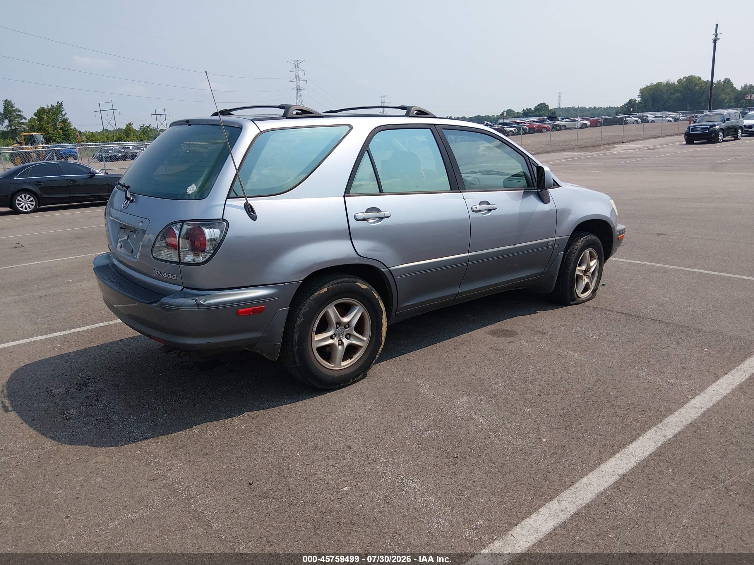 2001 Lexus Rx 300   Gray vin: JTJGF10U710091367