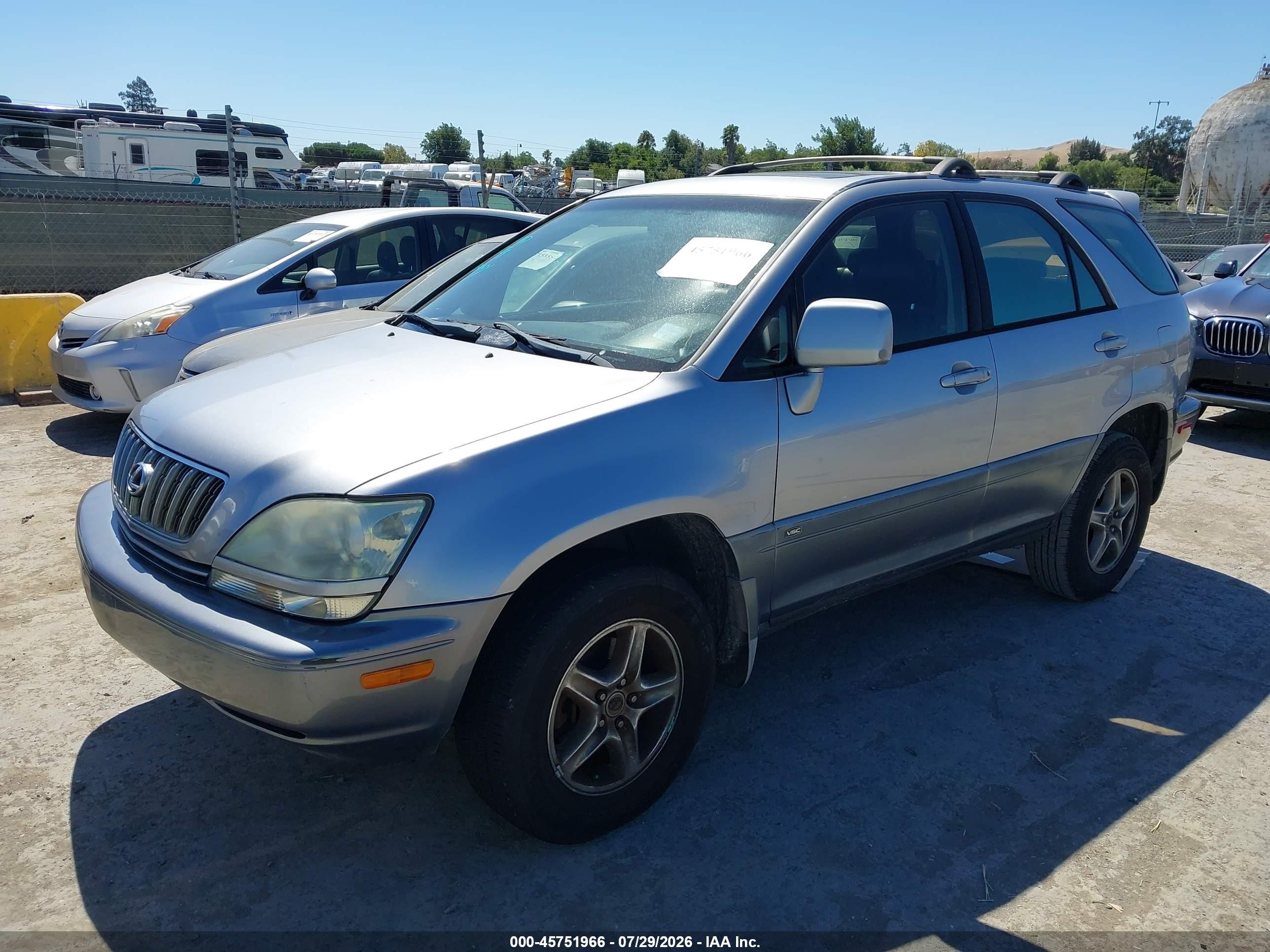 2001 Lexus Rx 300   Gray vin: JTJGF10U910095503