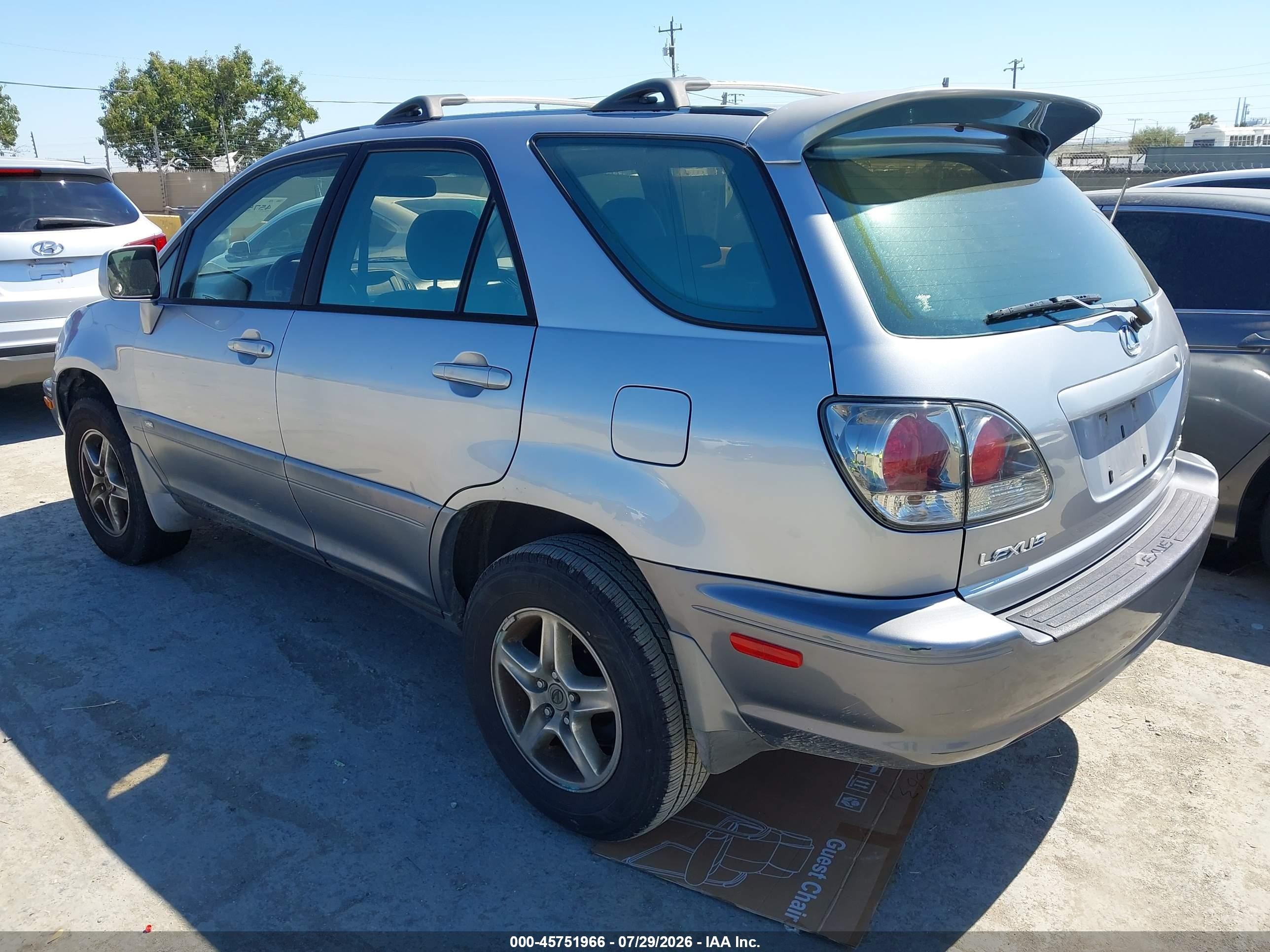 2001 Lexus Rx 300   Gray vin: JTJGF10U910095503