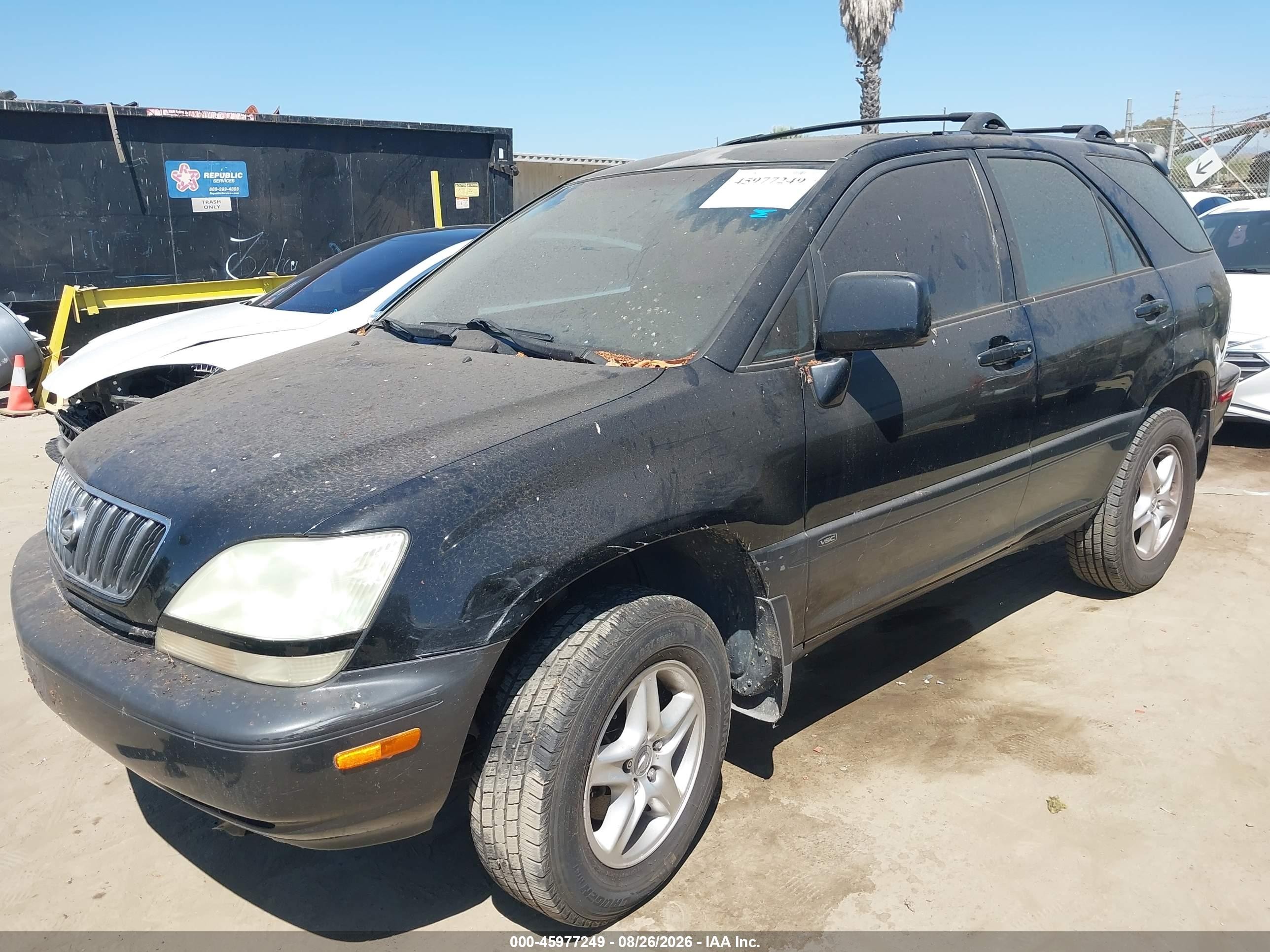 2002 Lexus Rx 300 Black vin: JTJGF10U920129201
