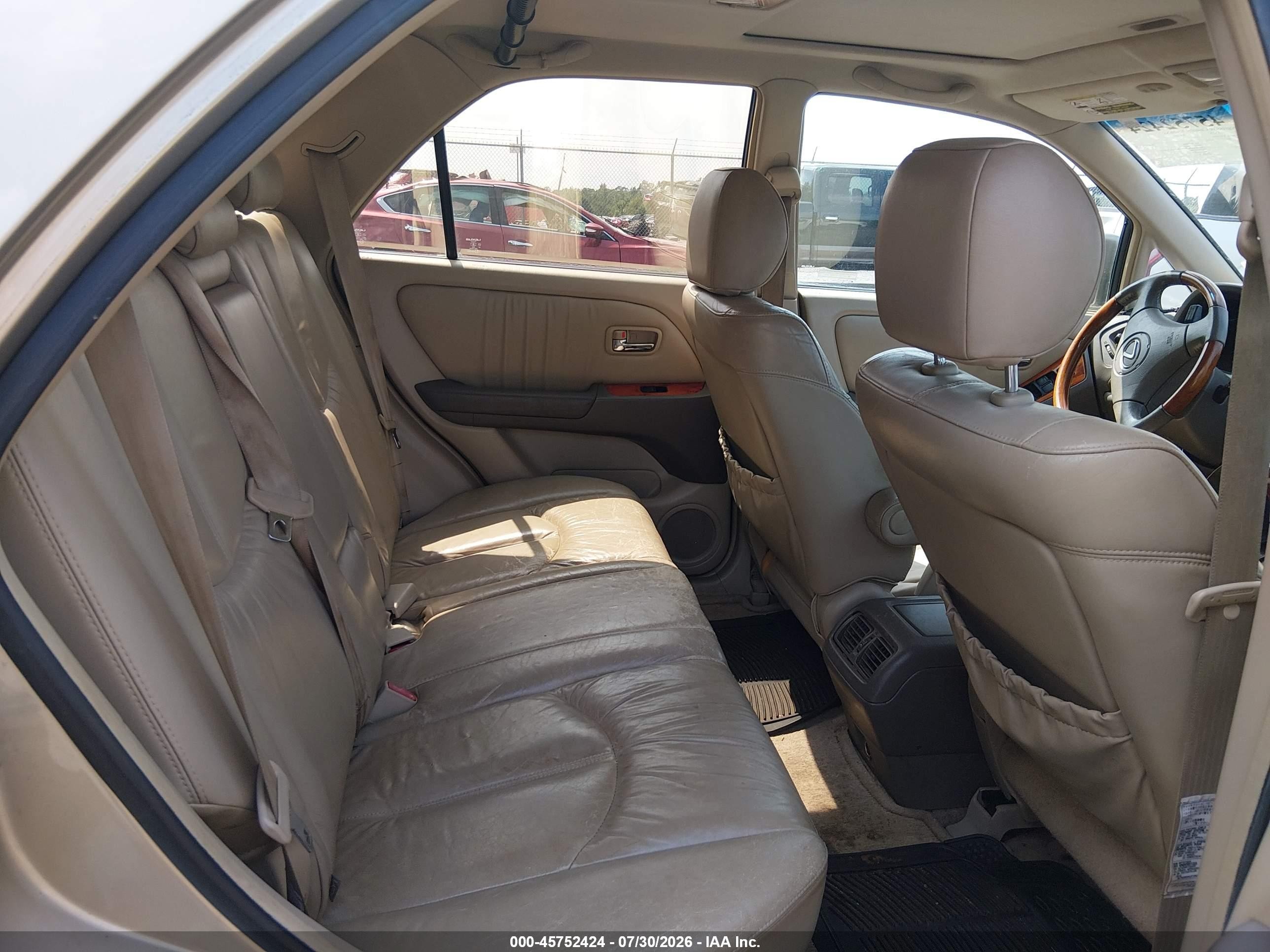 2002 Lexus Rx 300   Gold vin: JTJGF10UX20148002