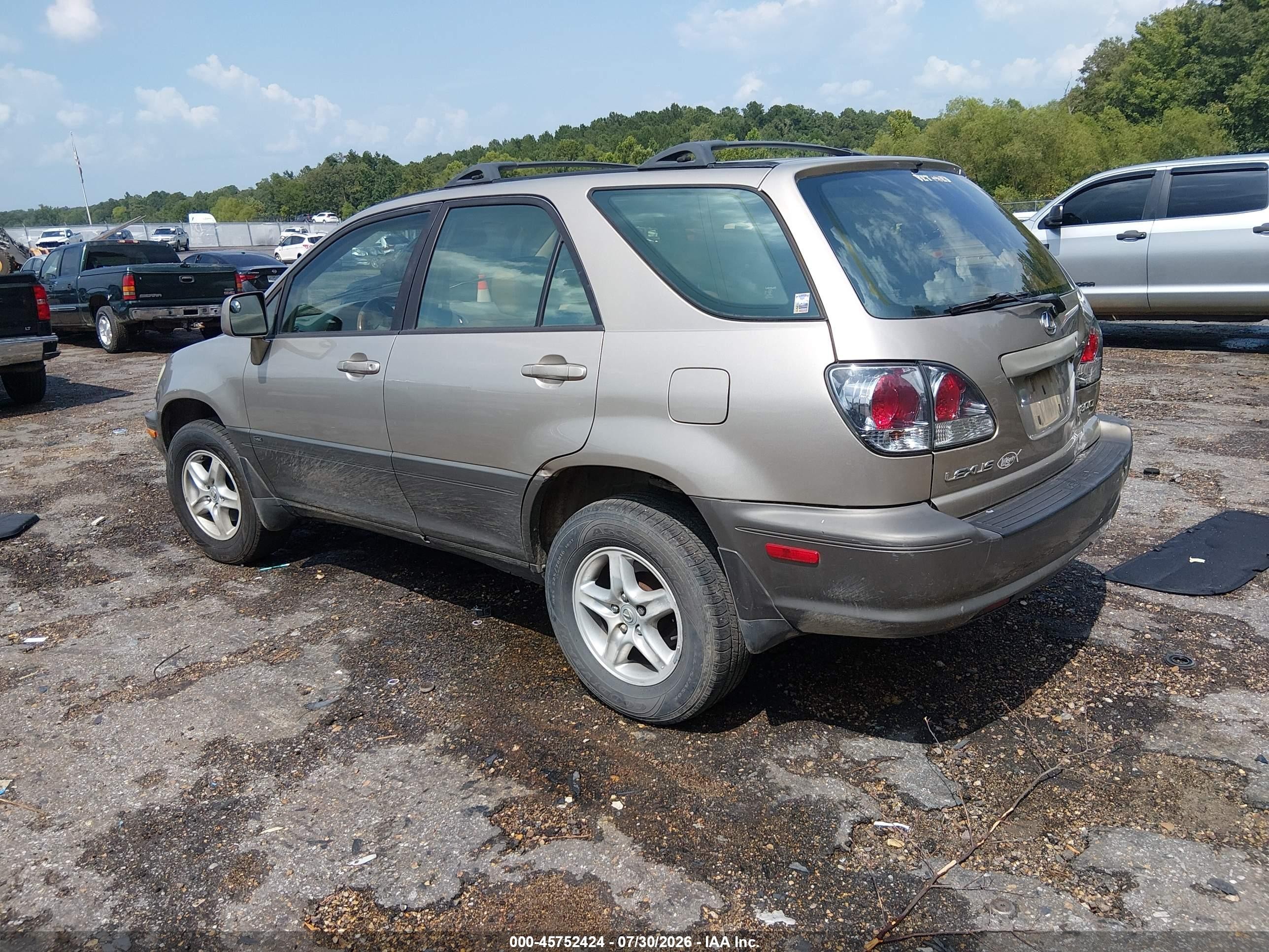 2002 Lexus Rx 300   Gold vin: JTJGF10UX20148002
