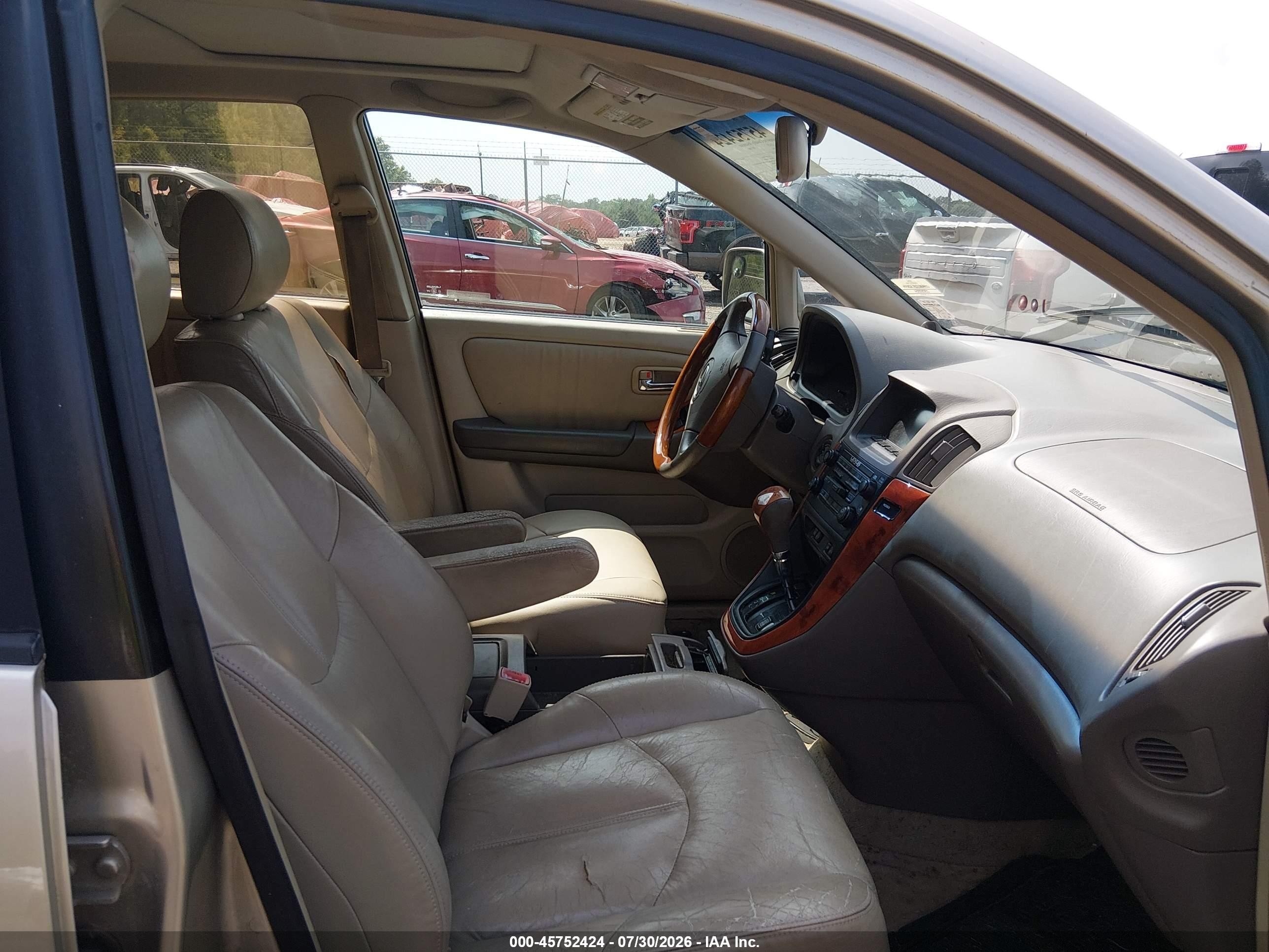 2002 Lexus Rx 300   Gold vin: JTJGF10UX20148002