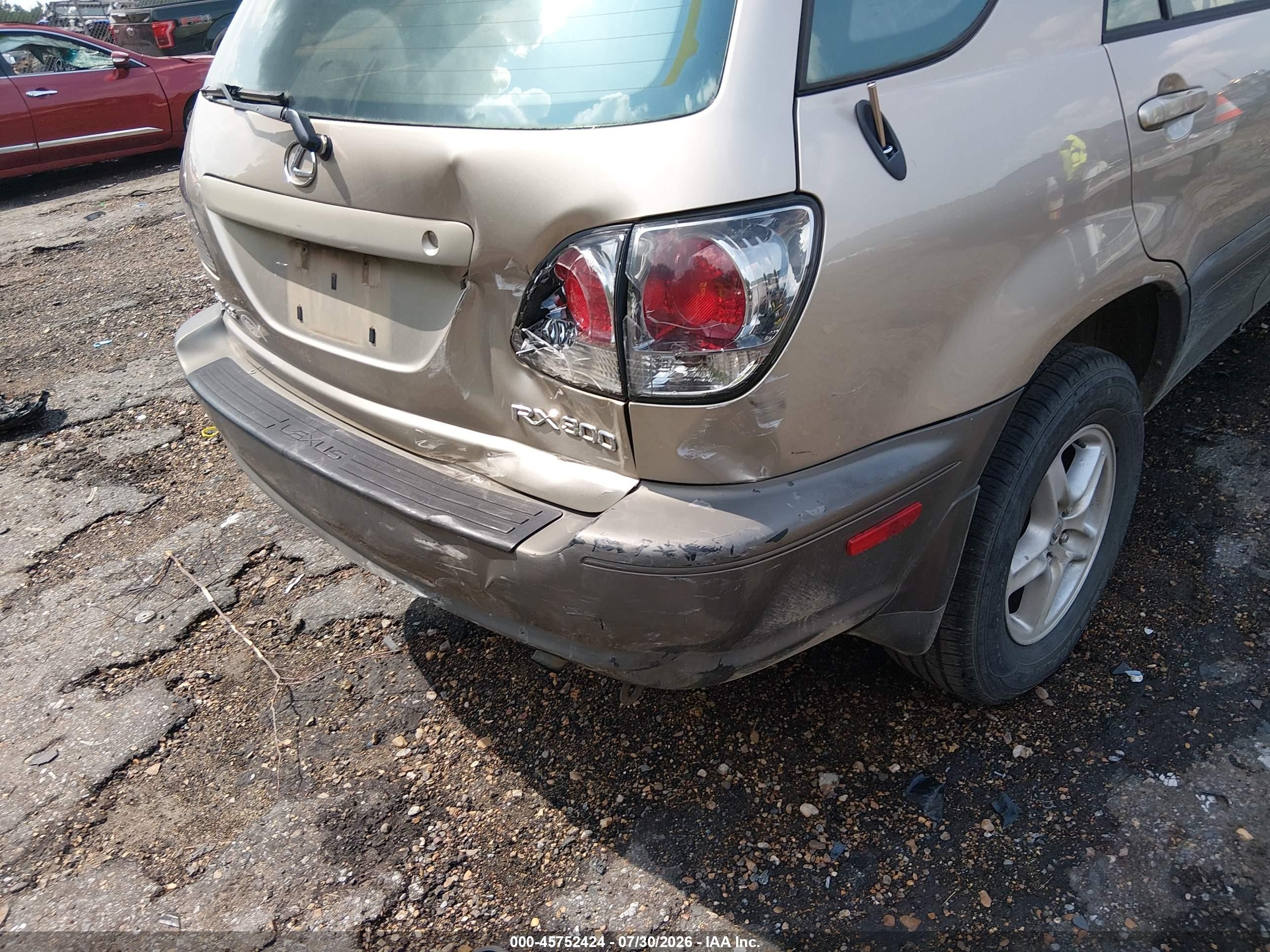 2002 Lexus Rx 300   Gold vin: JTJGF10UX20148002