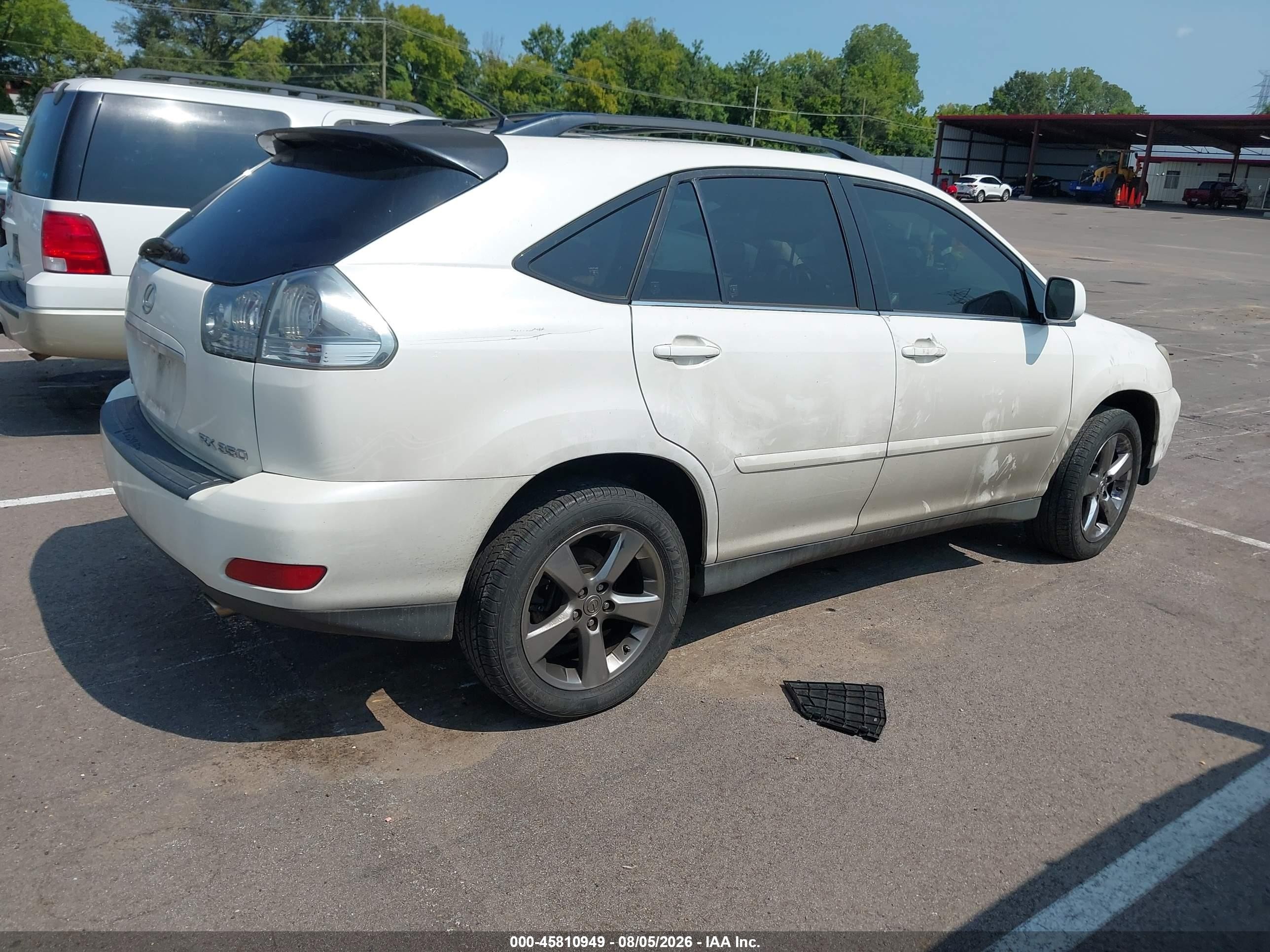 2007 Lexus Rx 350   White vin: JTJGK31U070003418