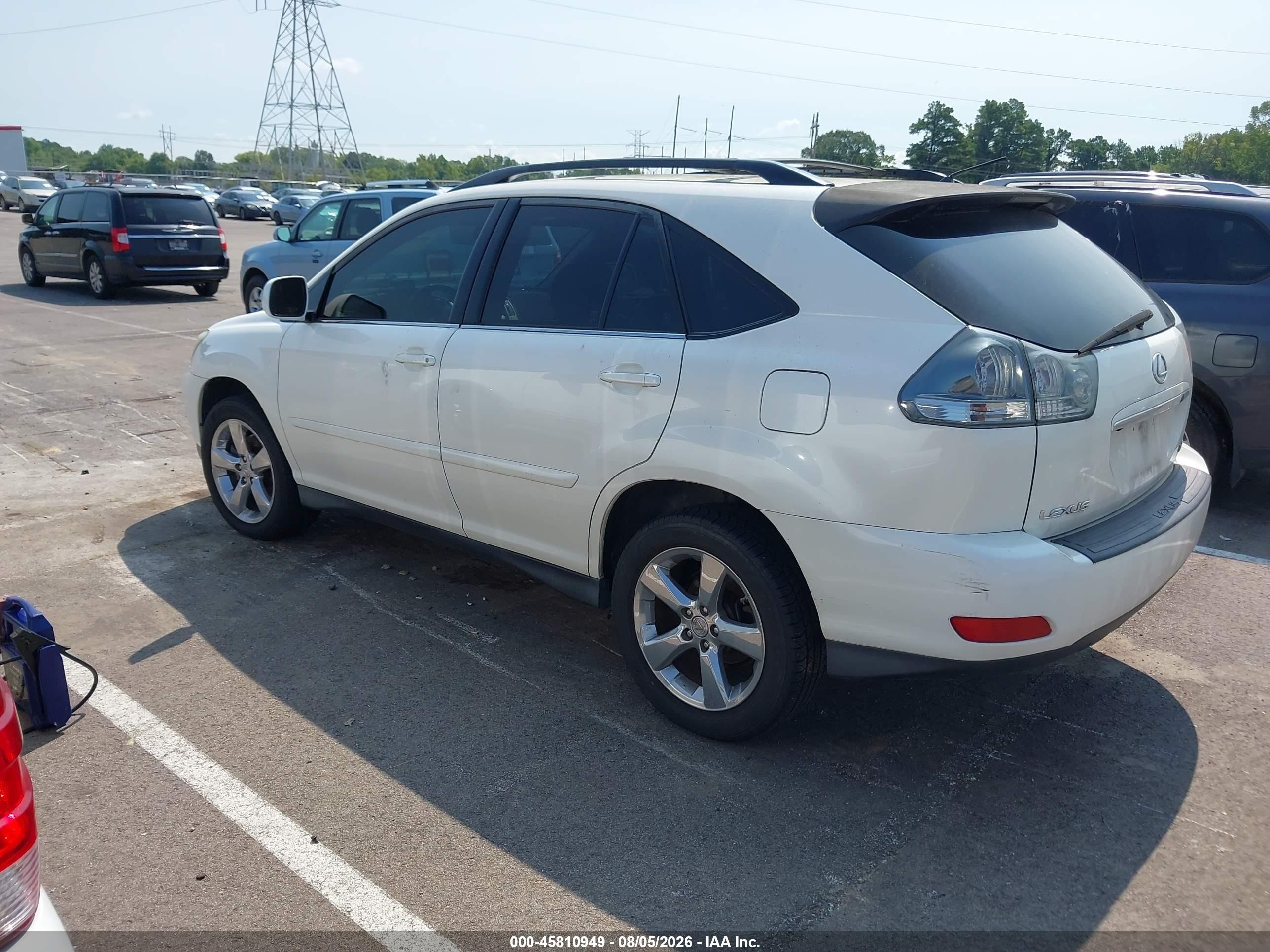 2007 Lexus Rx 350   White vin: JTJGK31U070003418