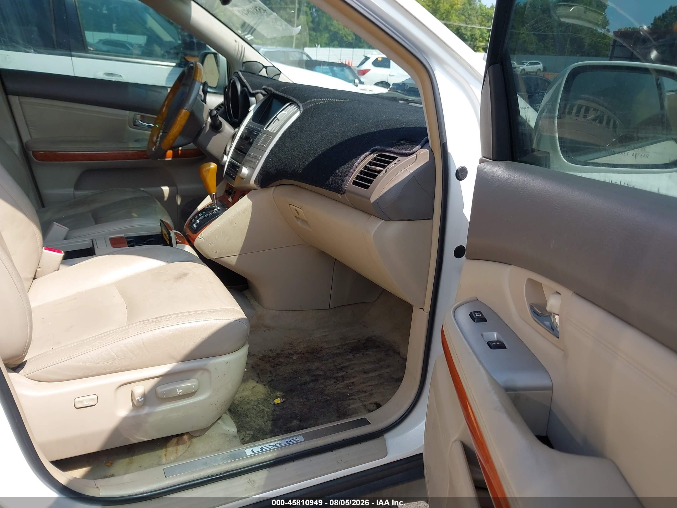 2007 Lexus Rx 350   White vin: JTJGK31U070003418
