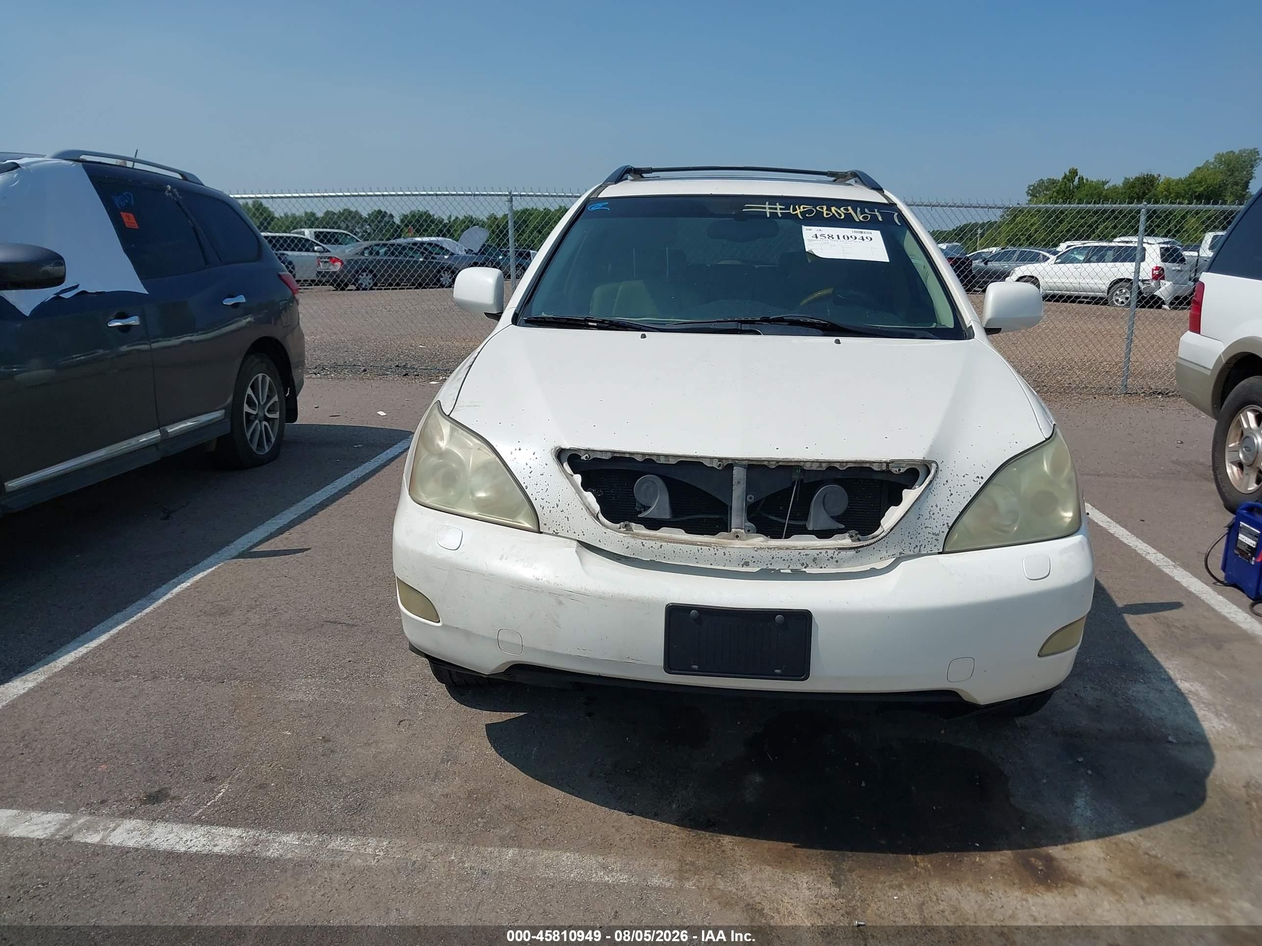 2007 Lexus Rx 350   White vin: JTJGK31U070003418