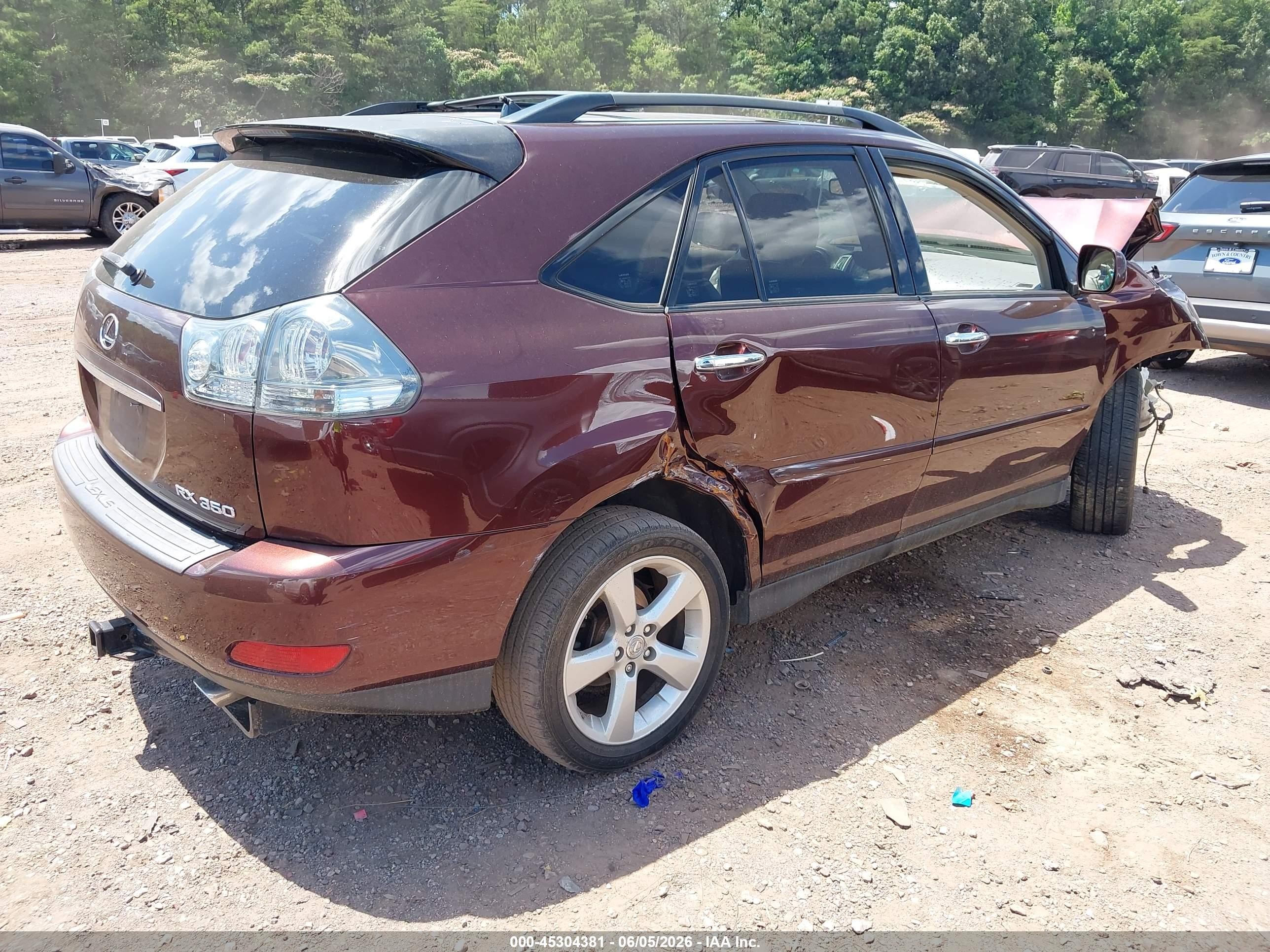 2008 Lexus Rx 350 Maroon vin: JTJGK31U680014635