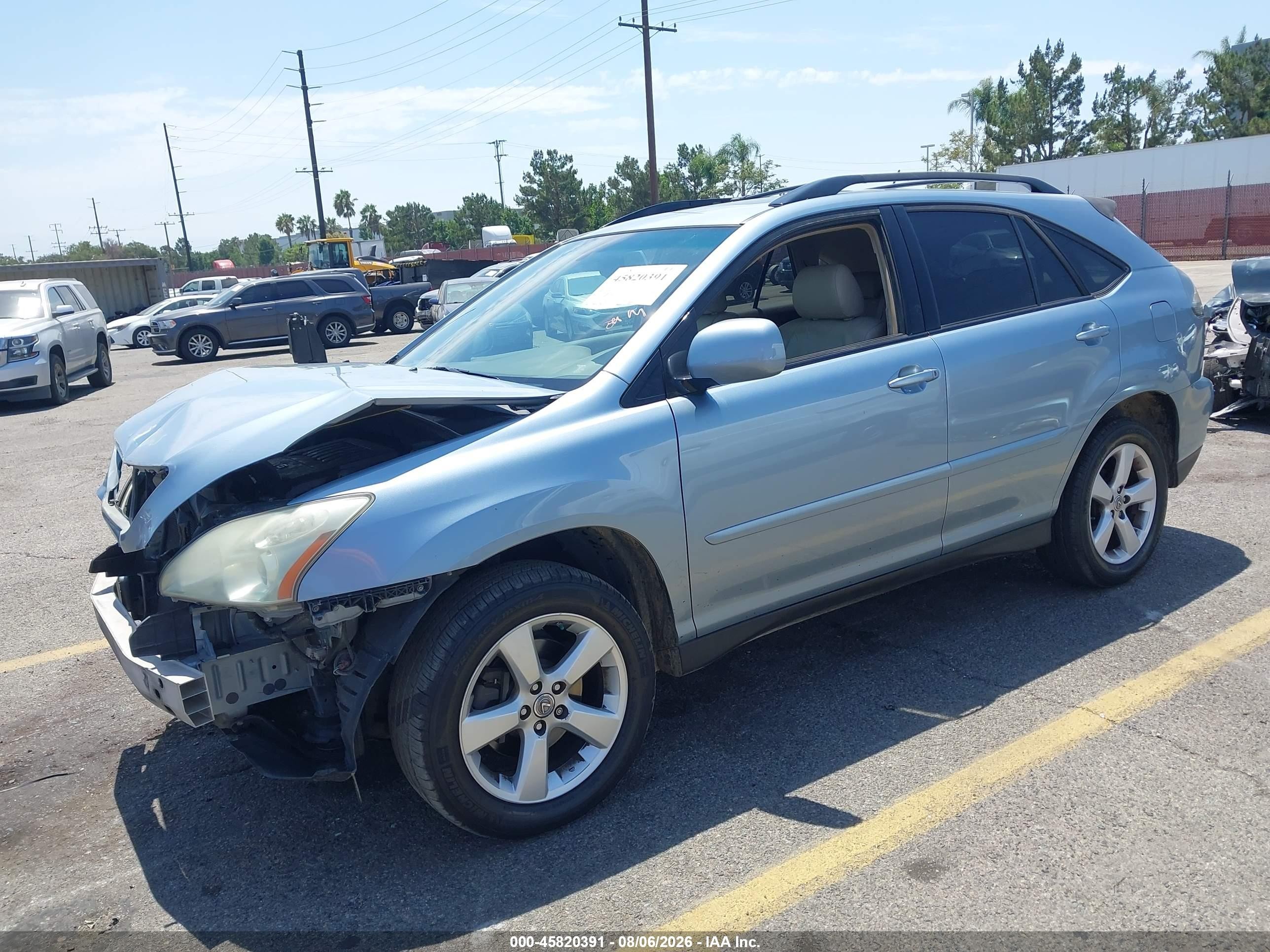 2007 Lexus Rx 350   Blue vin: JTJGK31U770004808