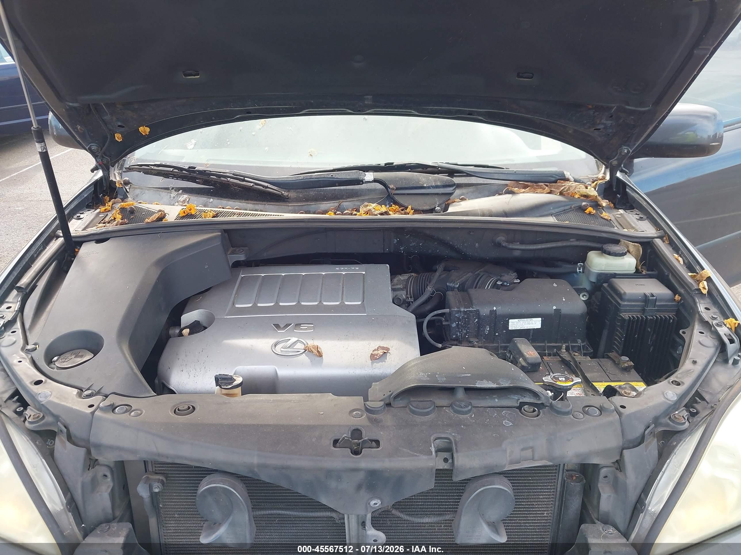 2008 Lexus Rx 350   Black vin: JTJGK31U780010478