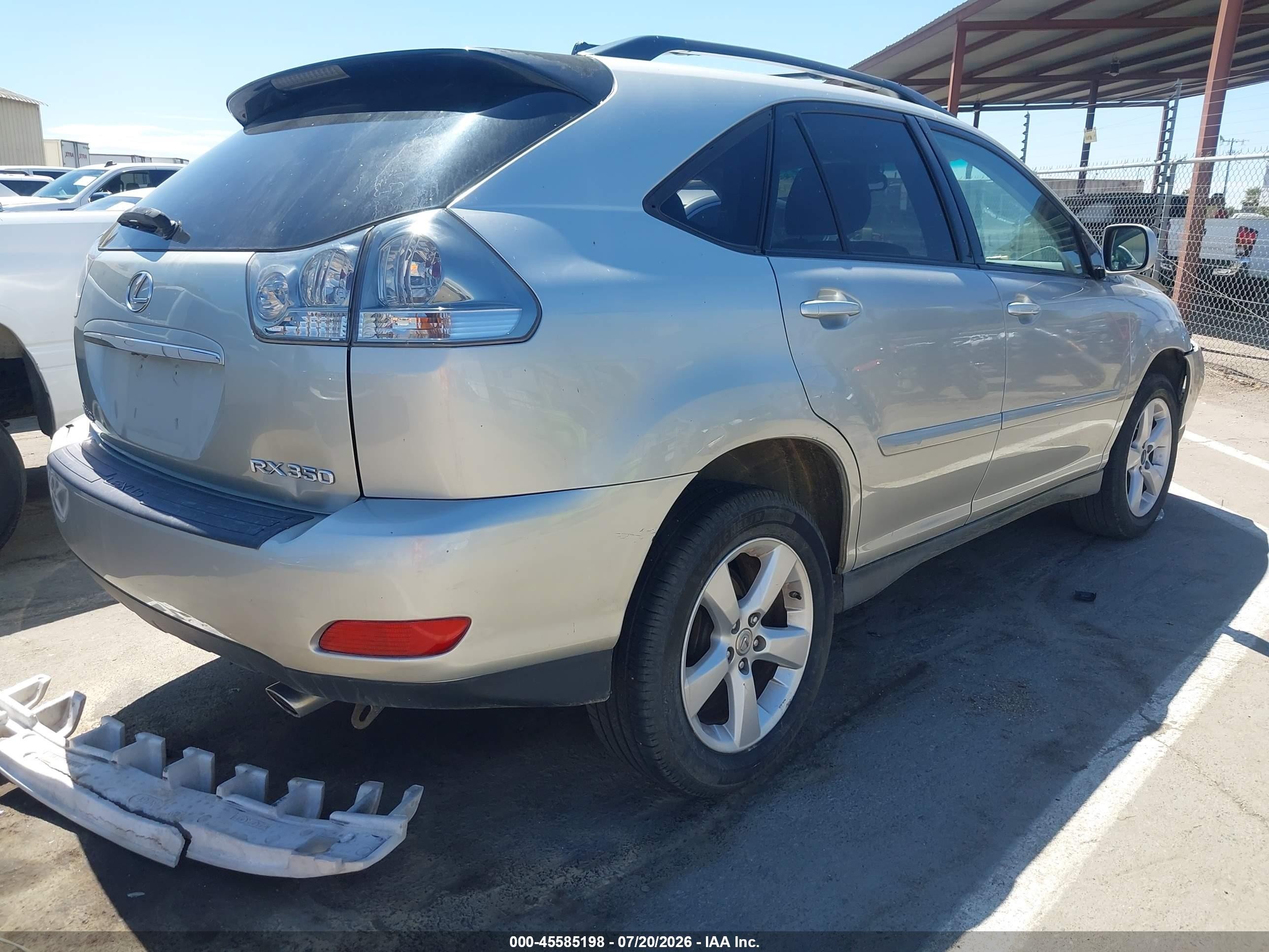 2007 Lexus Rx 350   Silver vin: JTJGK31U870003408