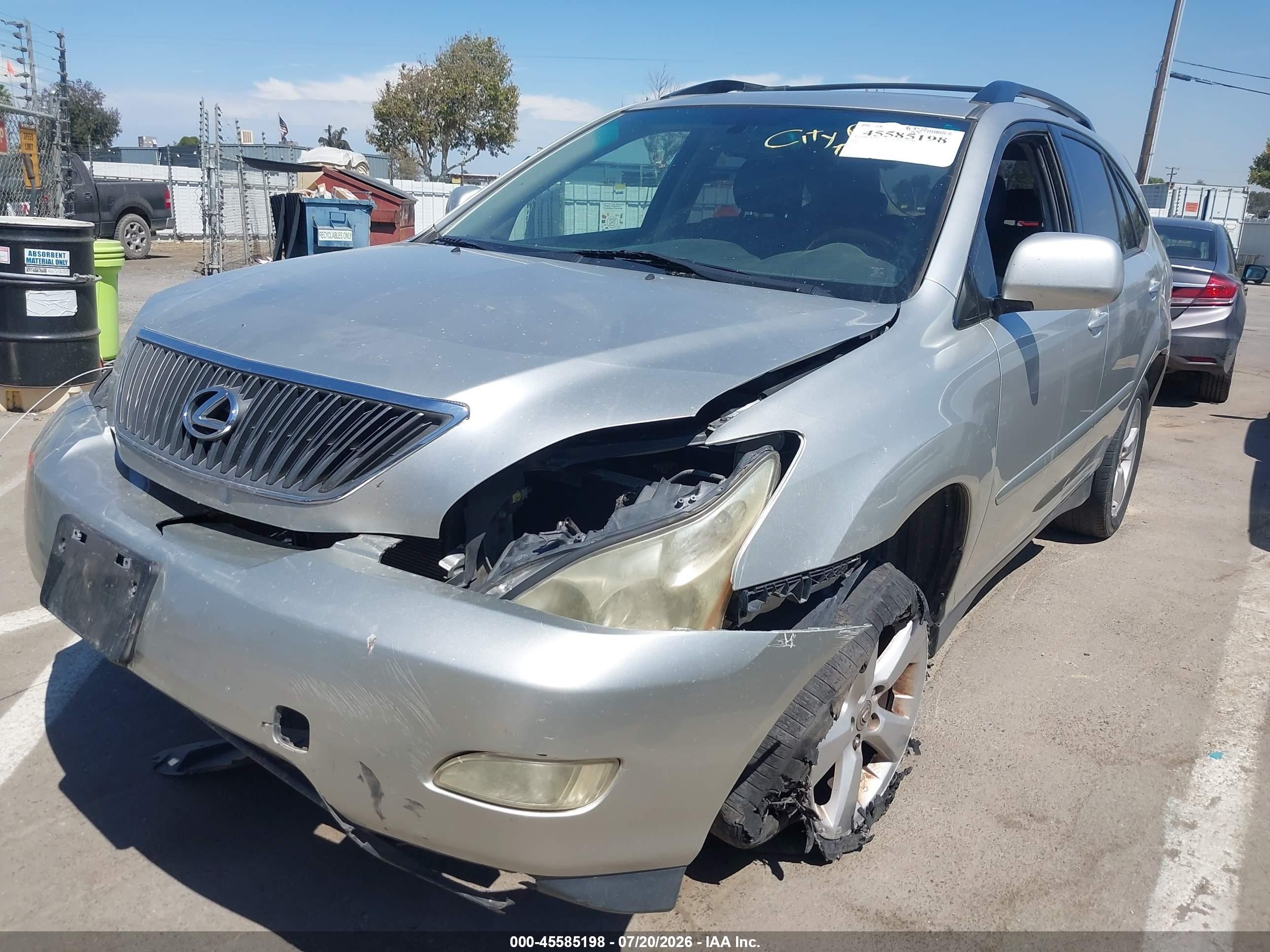 2007 Lexus Rx 350   Silver vin: JTJGK31U870003408