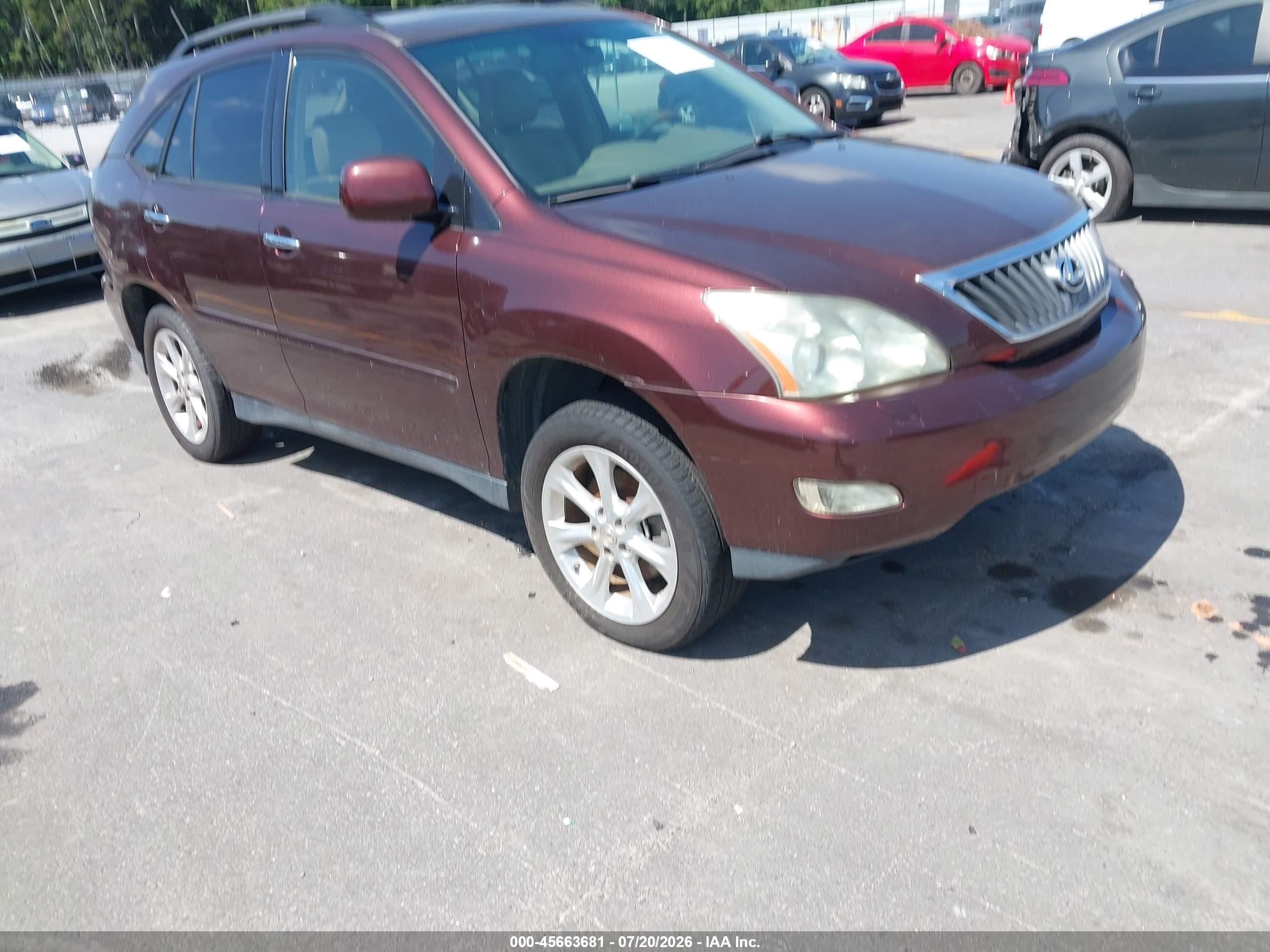 2008 Lexus Rx 350   Бордовый vin: JTJGK31U989851830