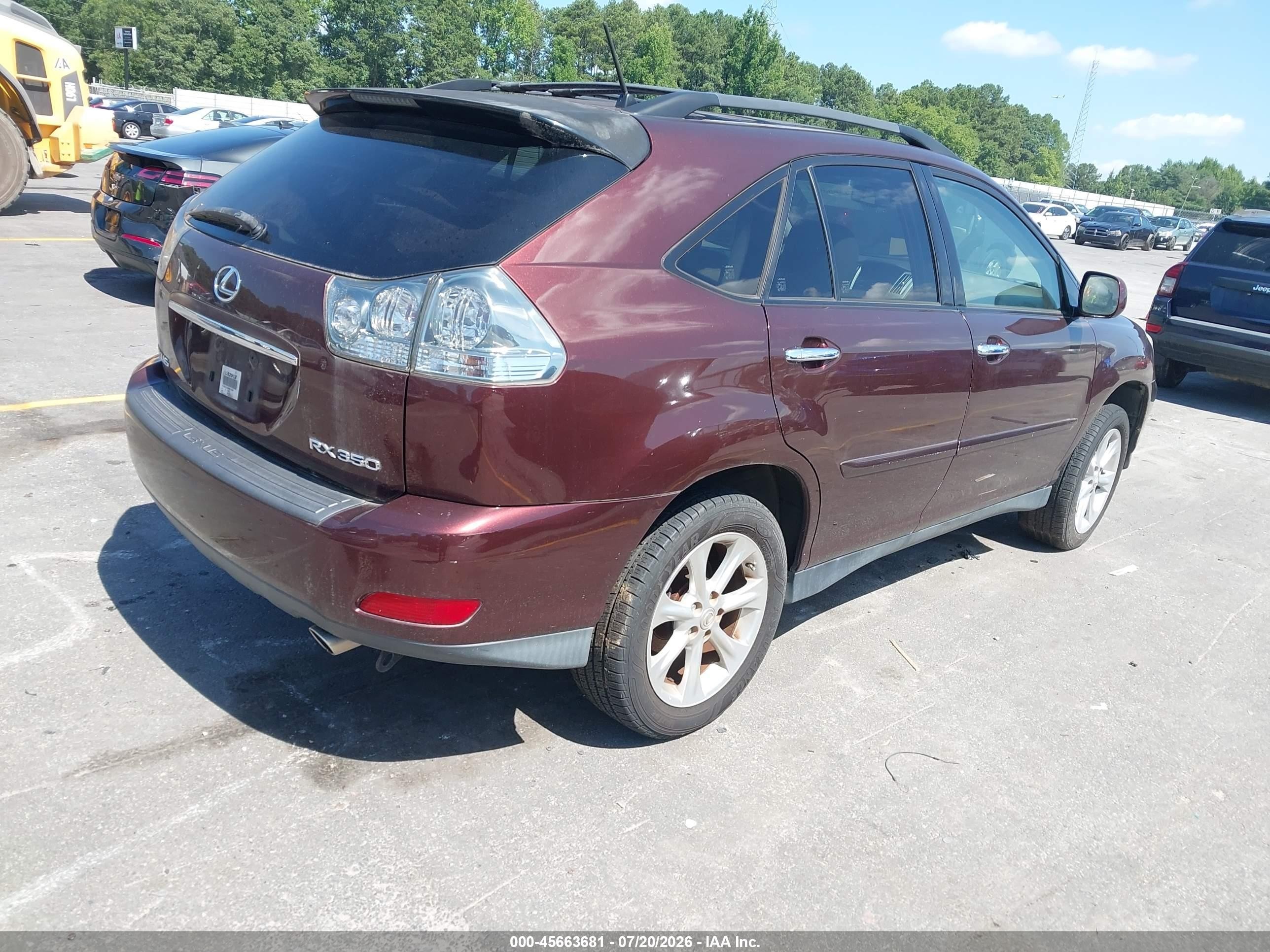 2008 Lexus Rx 350   Burgundy vin: JTJGK31U989851830
