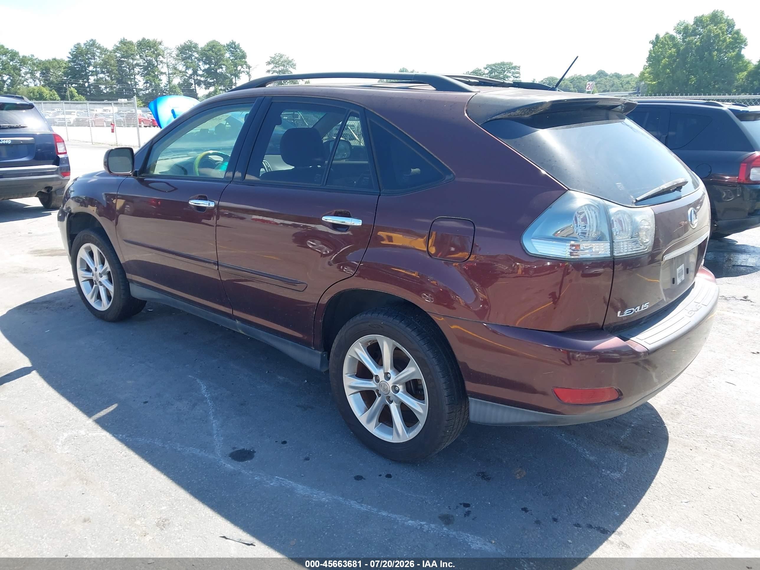 2008 Lexus Rx 350   Burgundy vin: JTJGK31U989851830