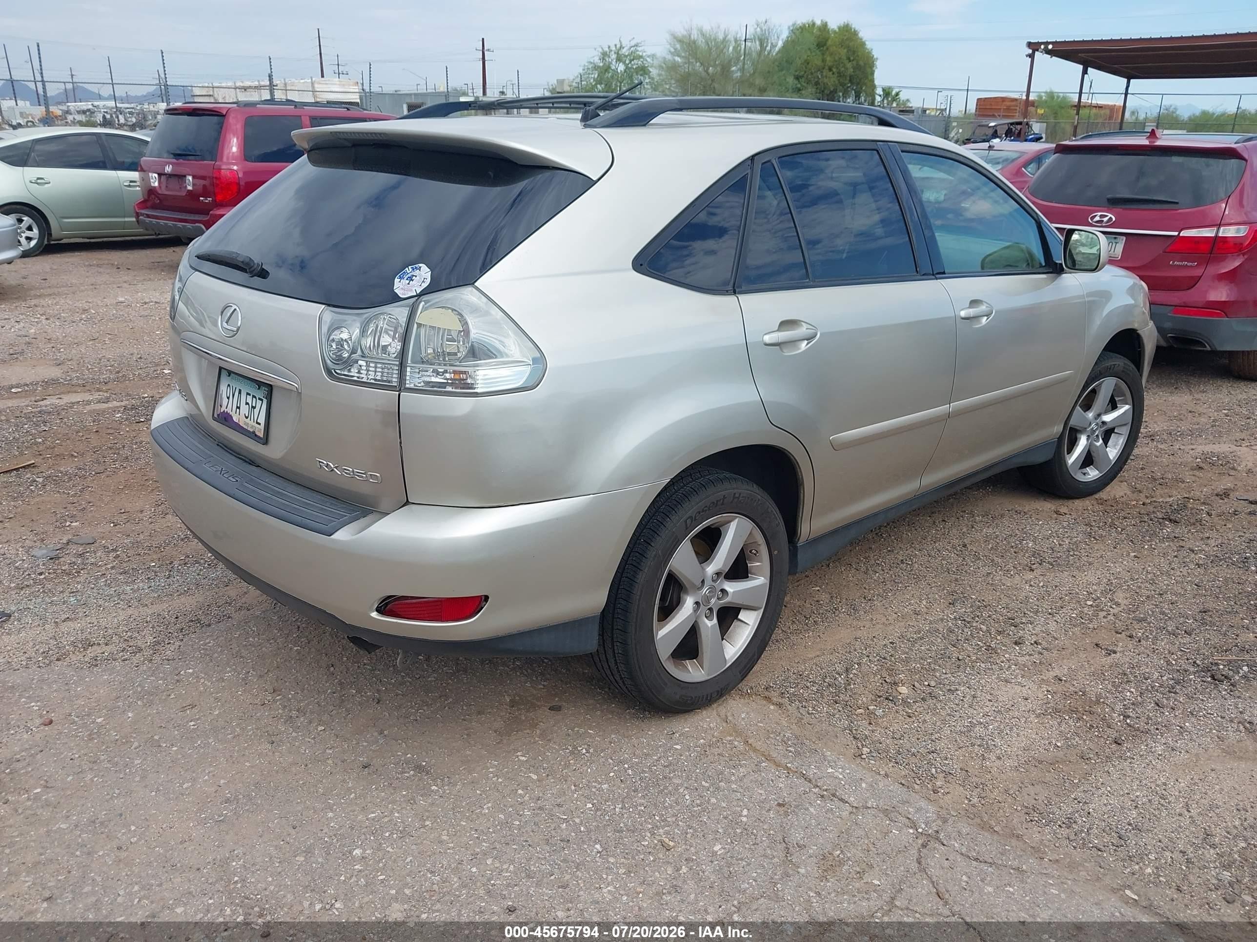 2007 Lexus Rx 350   Champagne vin: JTJGK31UX70003944