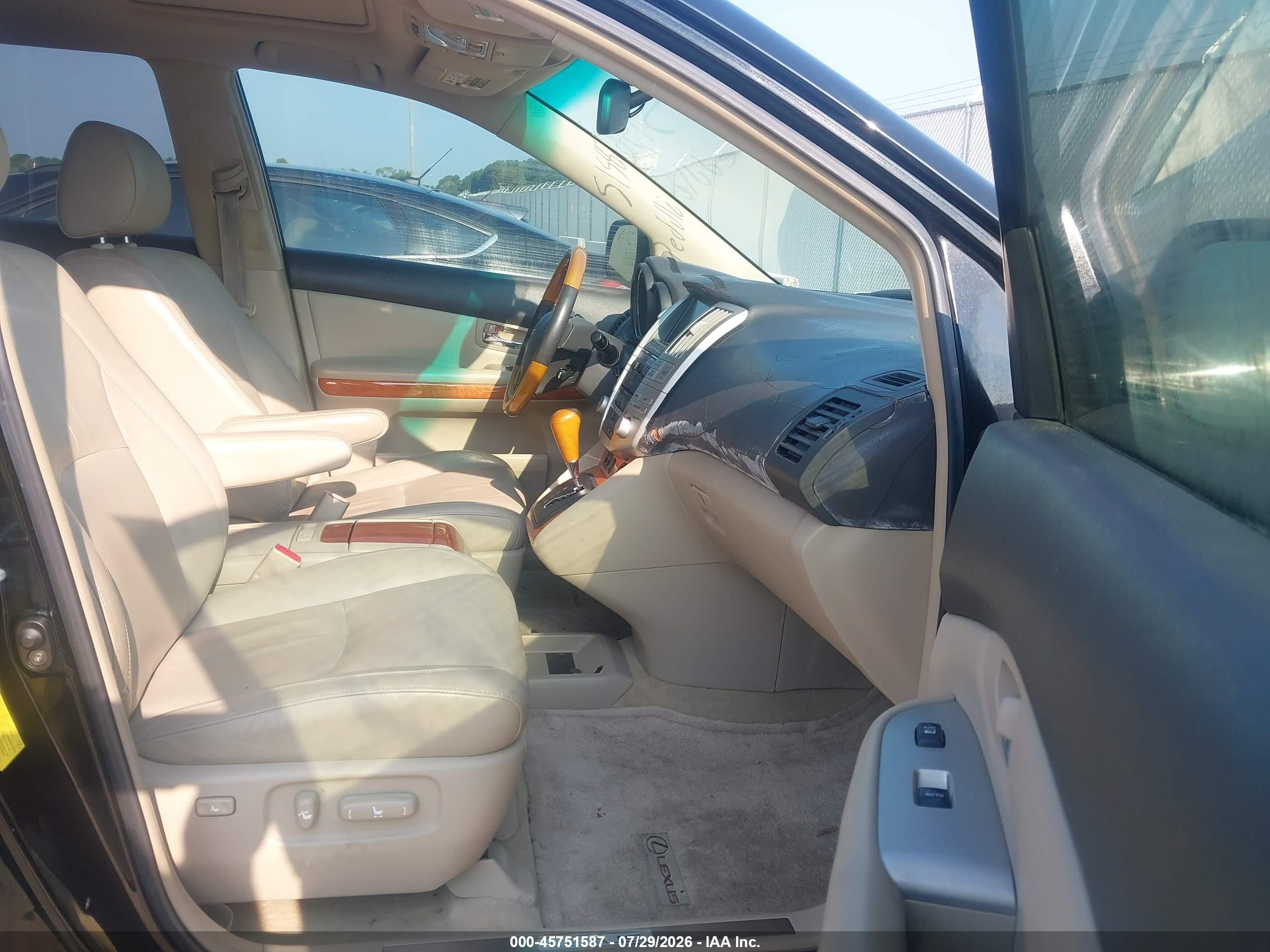 2007 Lexus Rx 400h   Black vin: JTJGW31U072002276