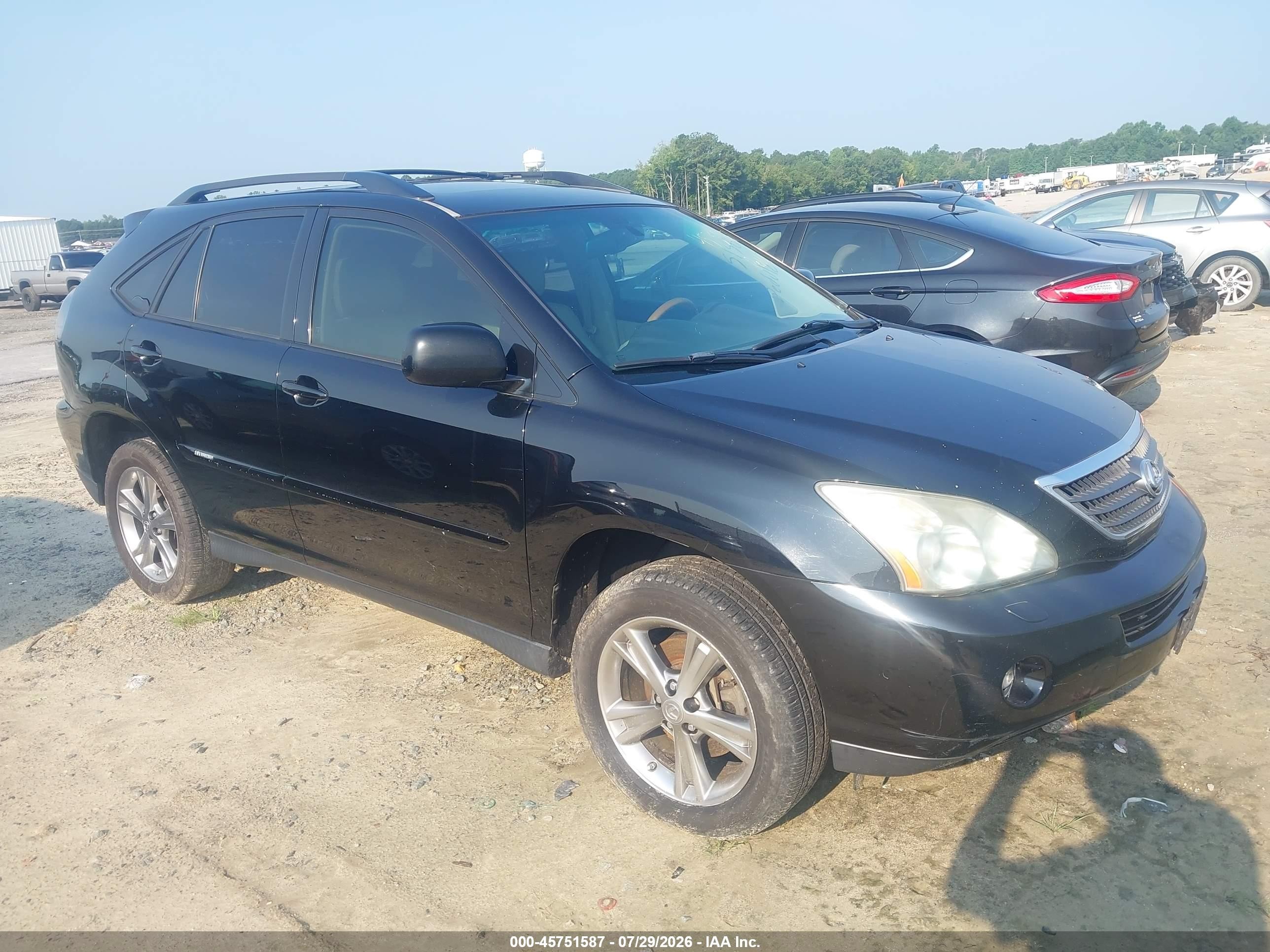 2007 Lexus Rx 400h   Black vin: JTJGW31U072002276