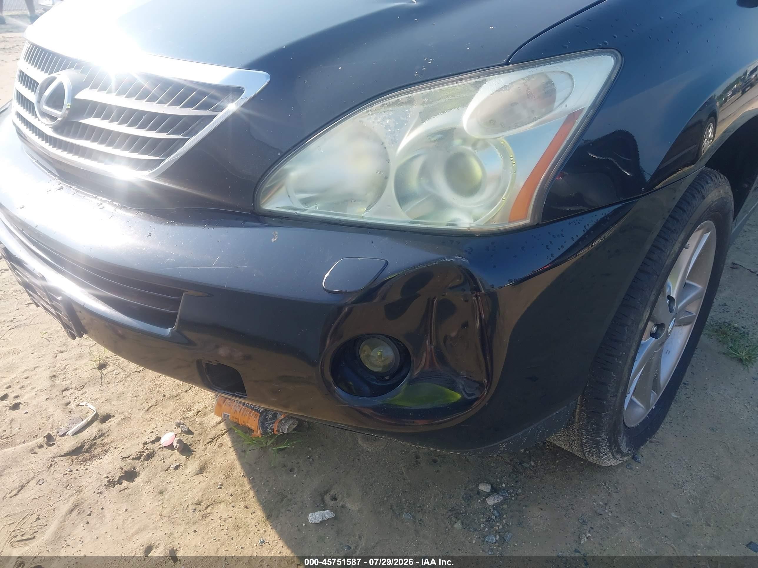 2007 Lexus Rx 400h   Black vin: JTJGW31U072002276