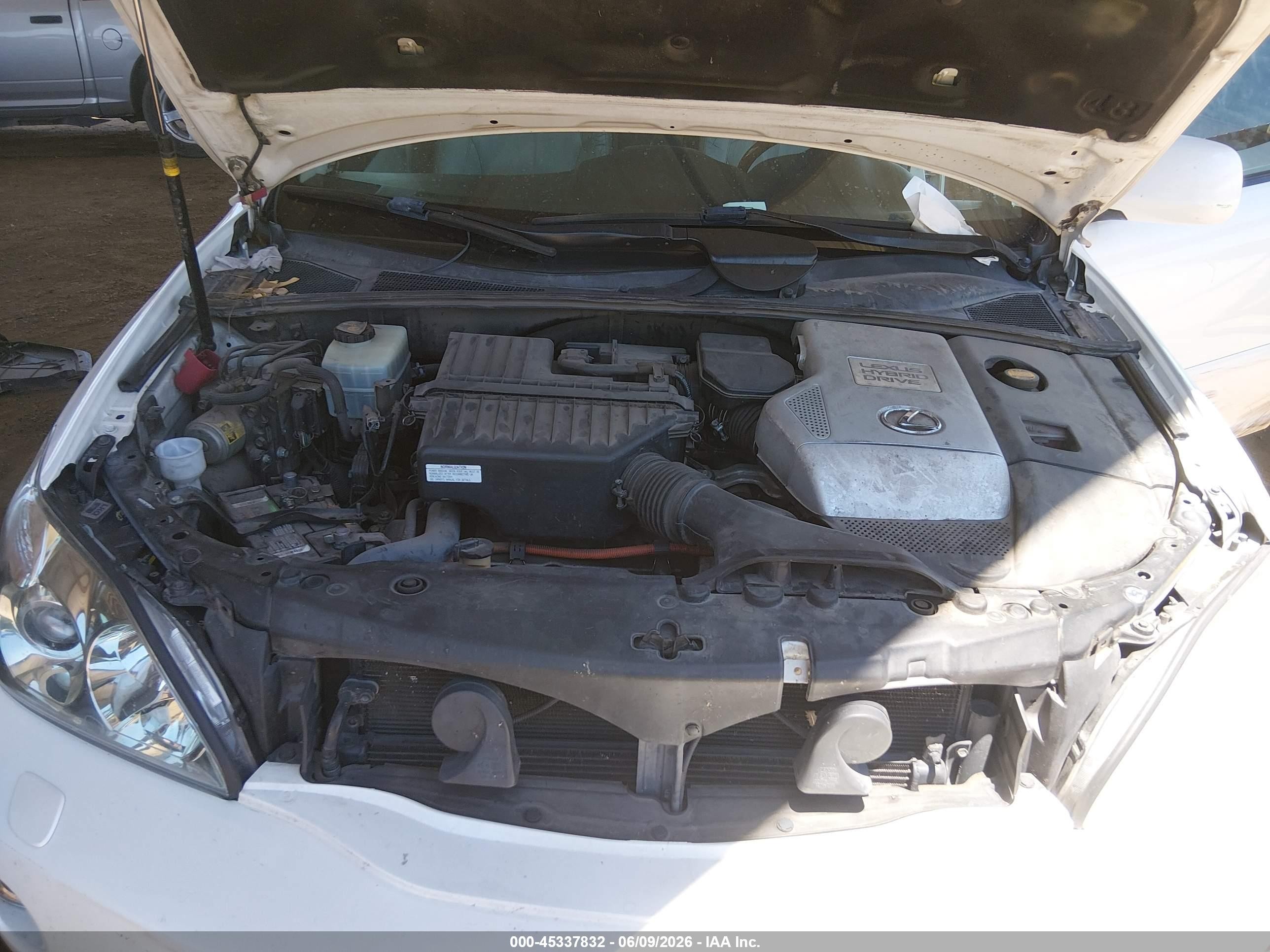 2007 Lexus Rx 400h White vin: JTJGW31U072005338