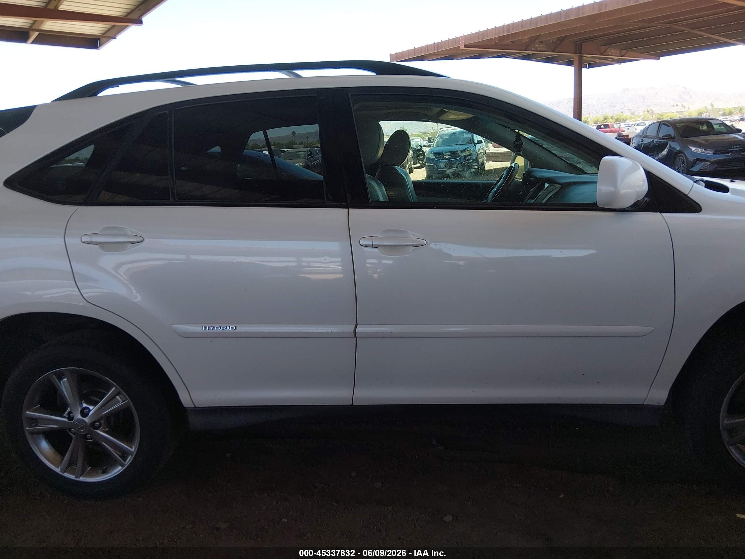 2007 Lexus Rx 400h White vin: JTJGW31U072005338