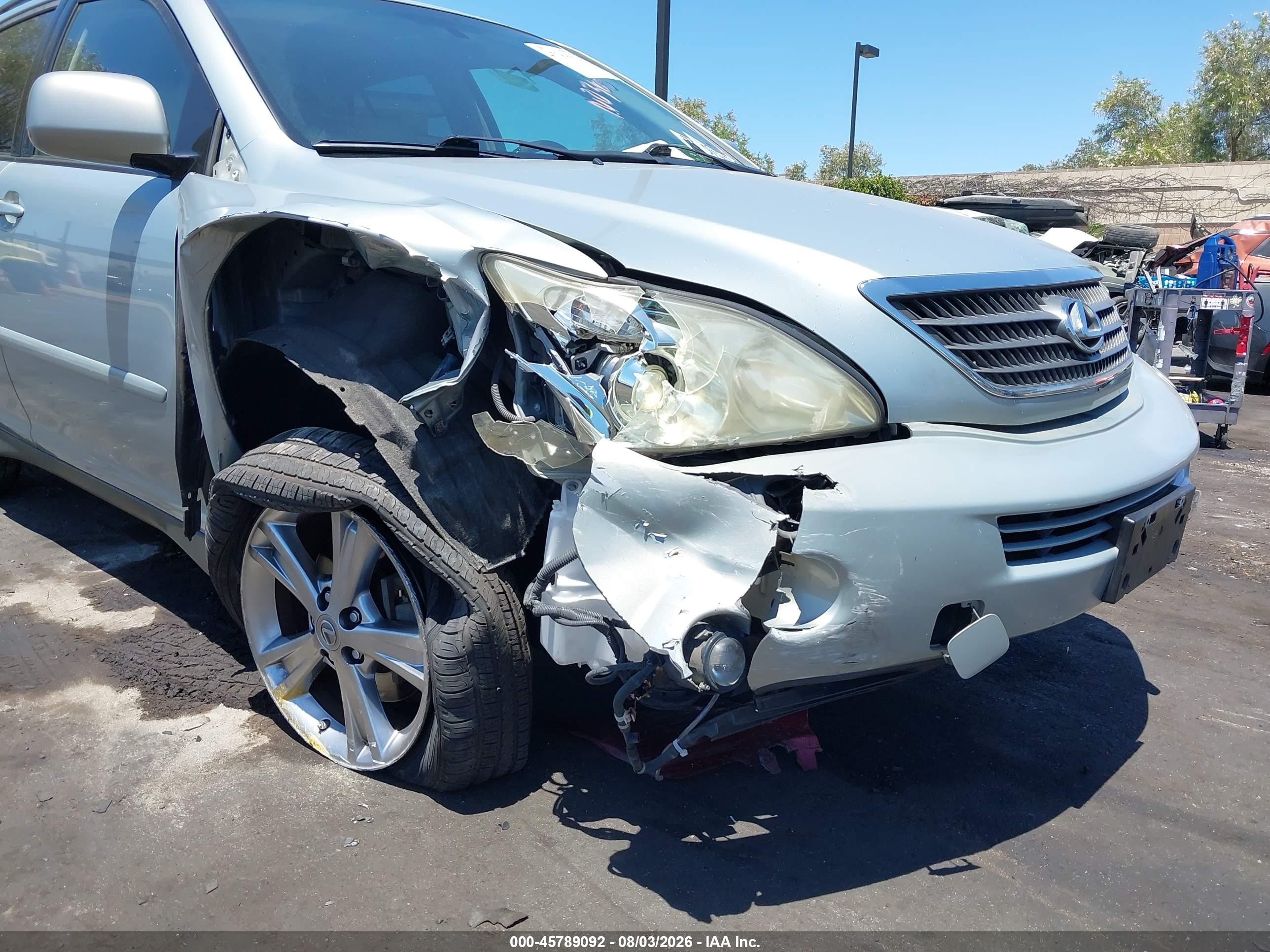 2007 Lexus Rx 400h Silver vin: JTJGW31U172003162