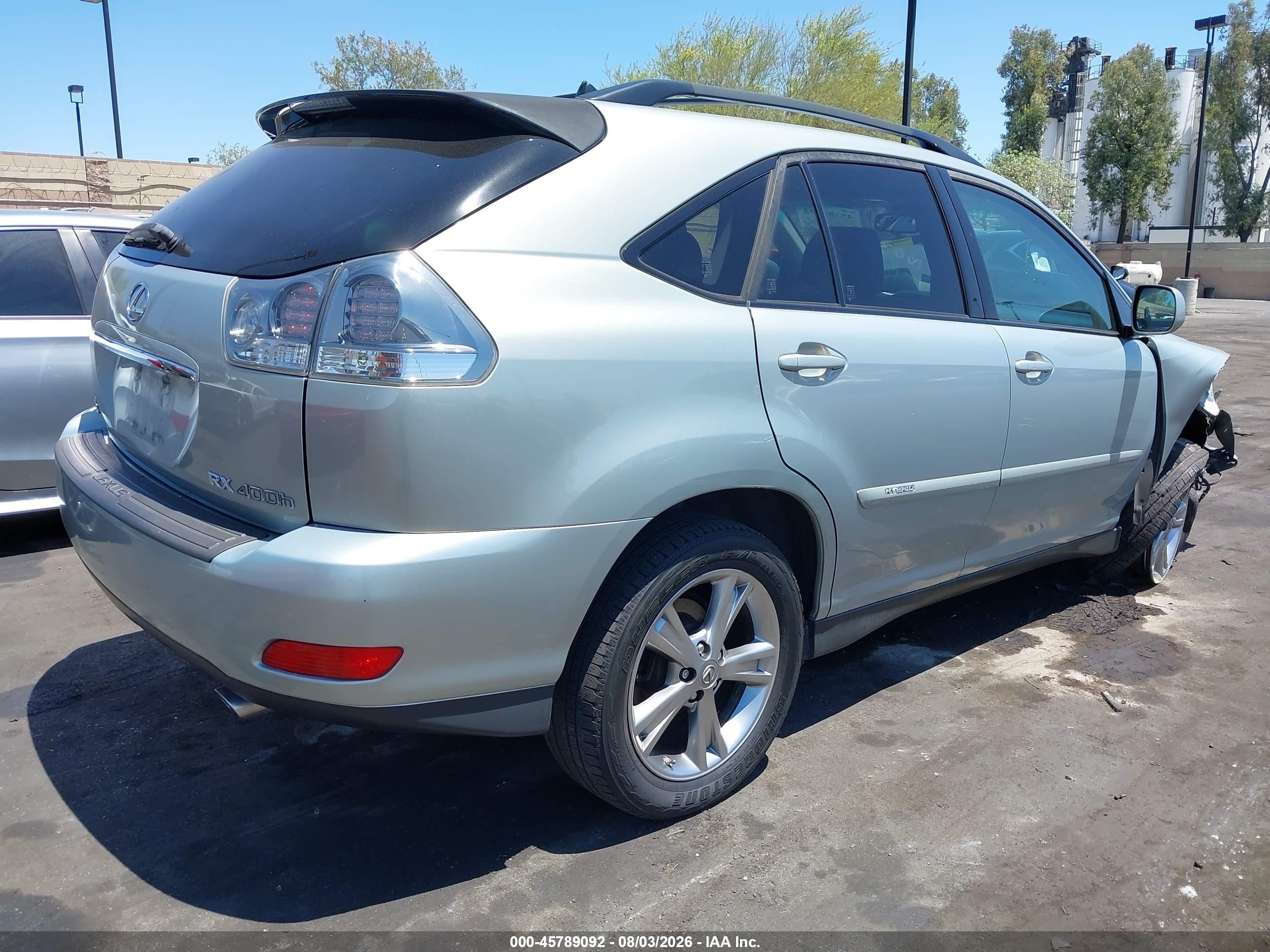 2007 Lexus Rx 400h Silver vin: JTJGW31U172003162