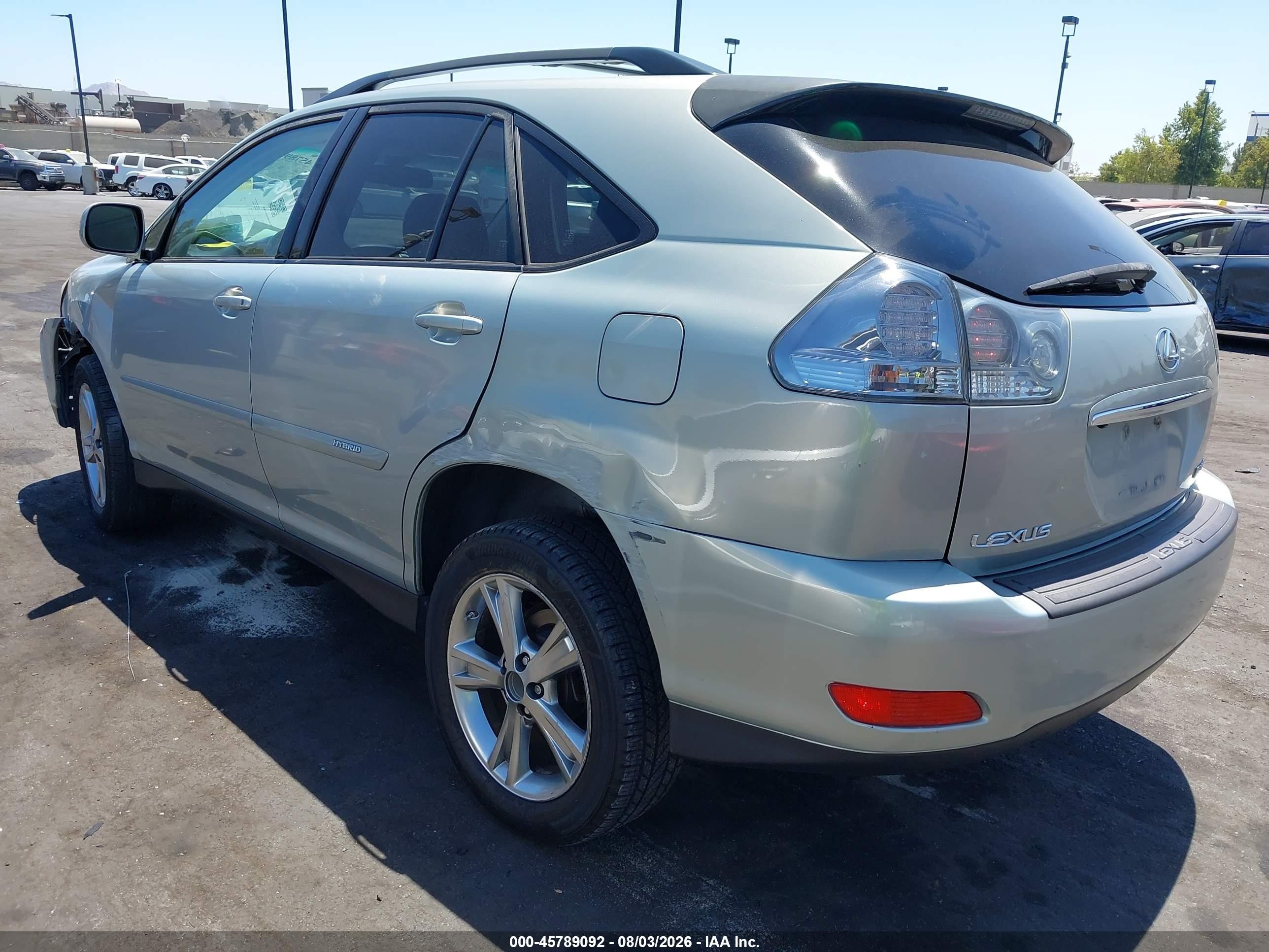 2007 Lexus Rx 400h Silver vin: JTJGW31U172003162