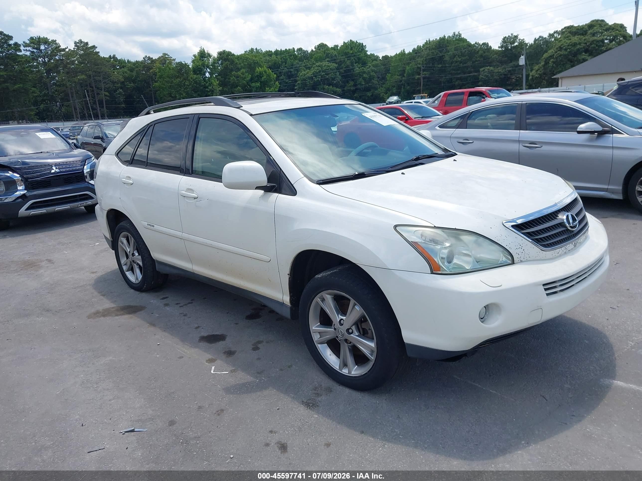 2007 Lexus Rx 400h   White vin: JTJGW31U172003808