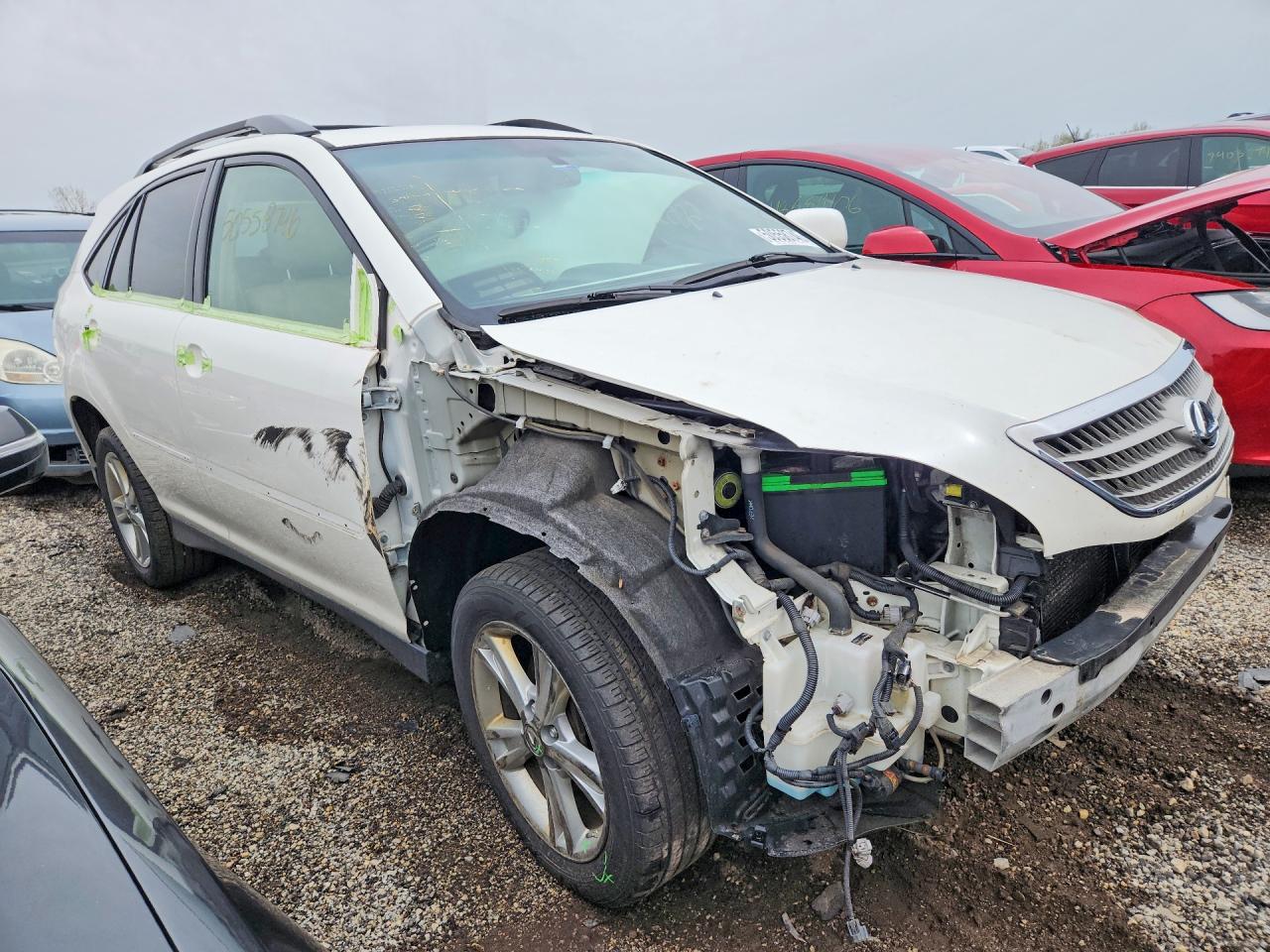 2008 Lexus Rx 400h White vin: JTJGW31U182850457