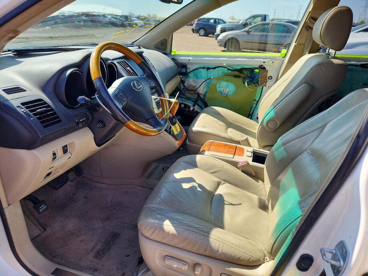 2008 Lexus Rx 400h White vin: JTJGW31U182850457