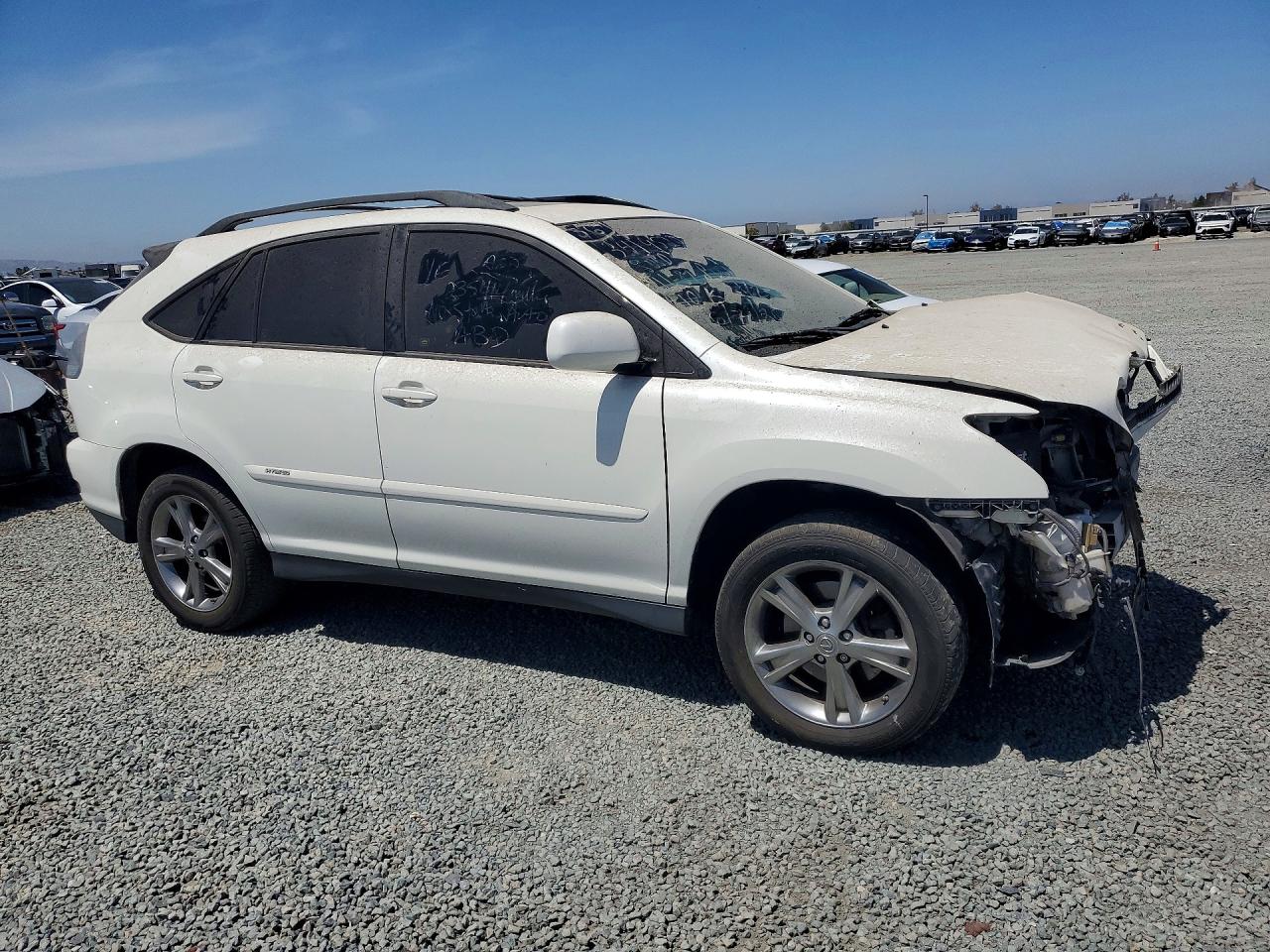 2007 Lexus Rx 400h Hyb White vin: JTJGW31U372004278