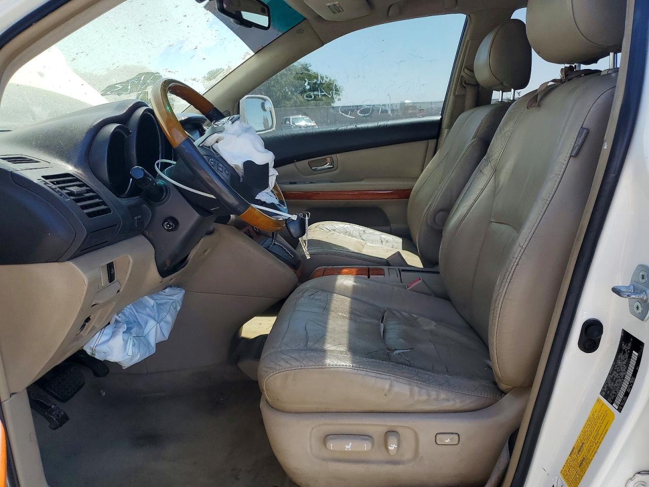 2007 Lexus Rx 400h Hyb White vin: JTJGW31U372004278