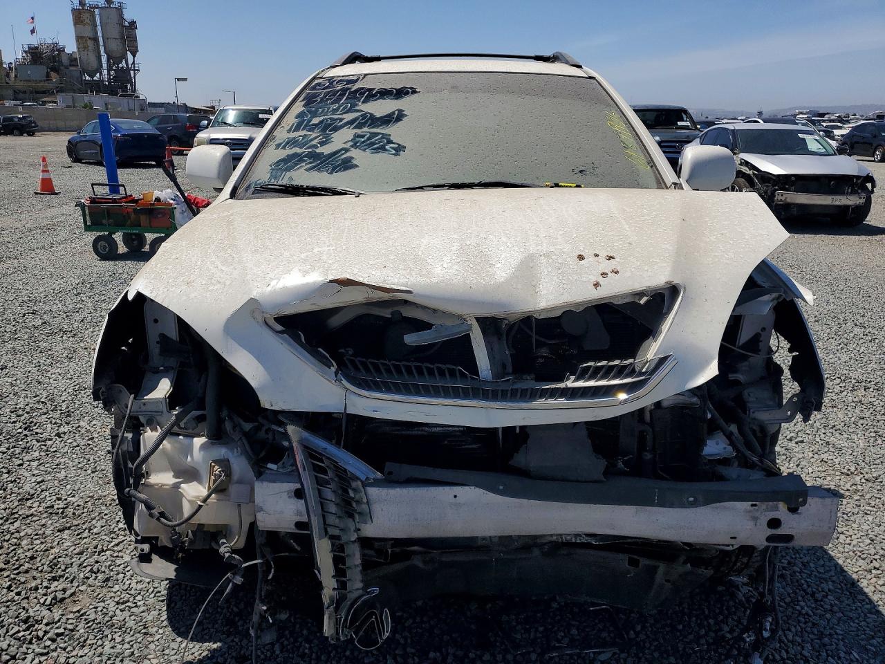 2007 Lexus Rx 400h Hyb White vin: JTJGW31U372004278