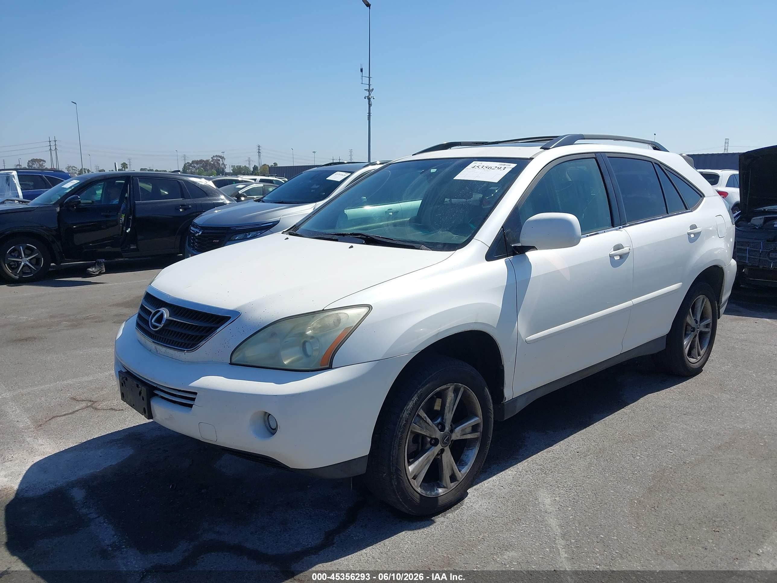 2006 Lexus Rx 400h   White vin: JTJGW31U562000280