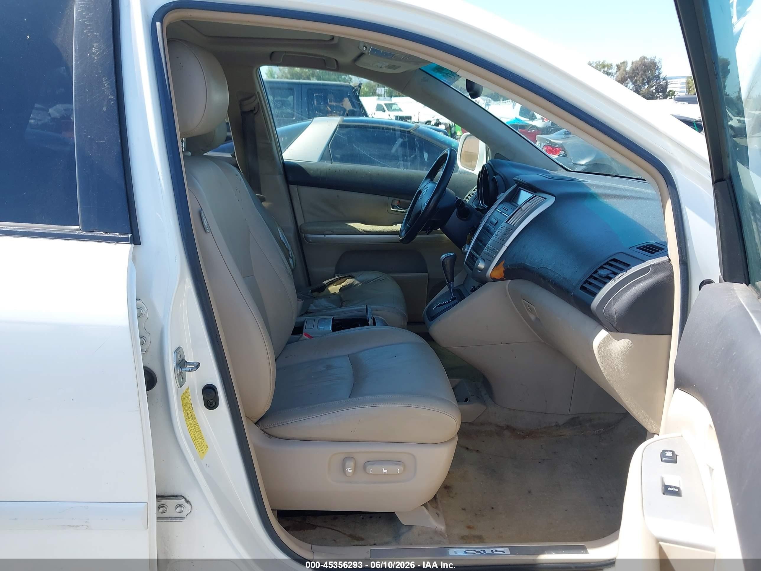 2006 Lexus Rx 400h   White vin: JTJGW31U562000280