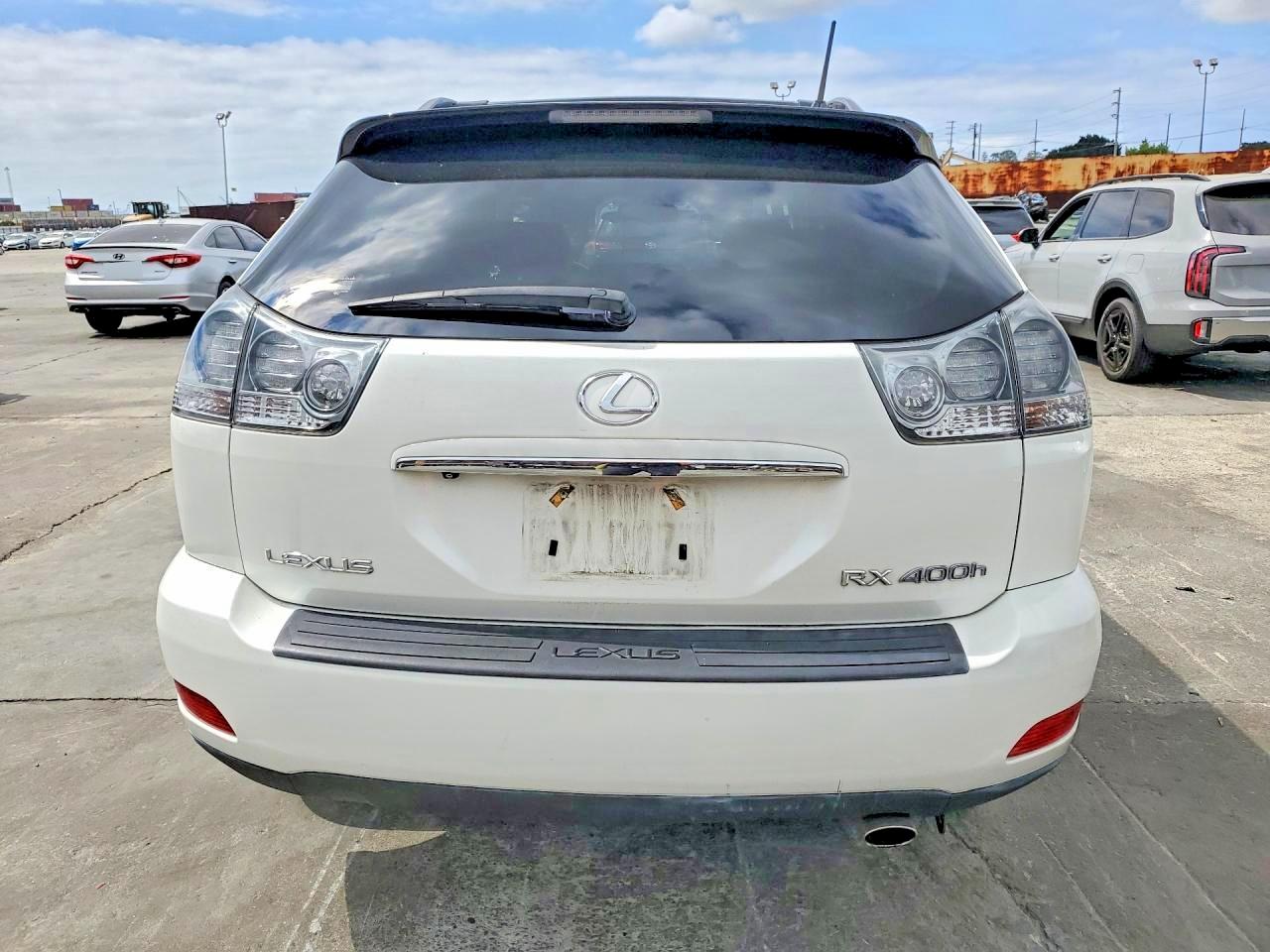 2007 Lexus Rx 400h White vin: JTJGW31U572003147