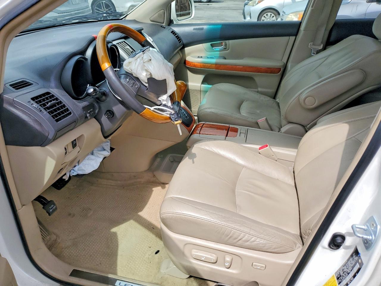 2007 Lexus Rx 400h White vin: JTJGW31U572003147