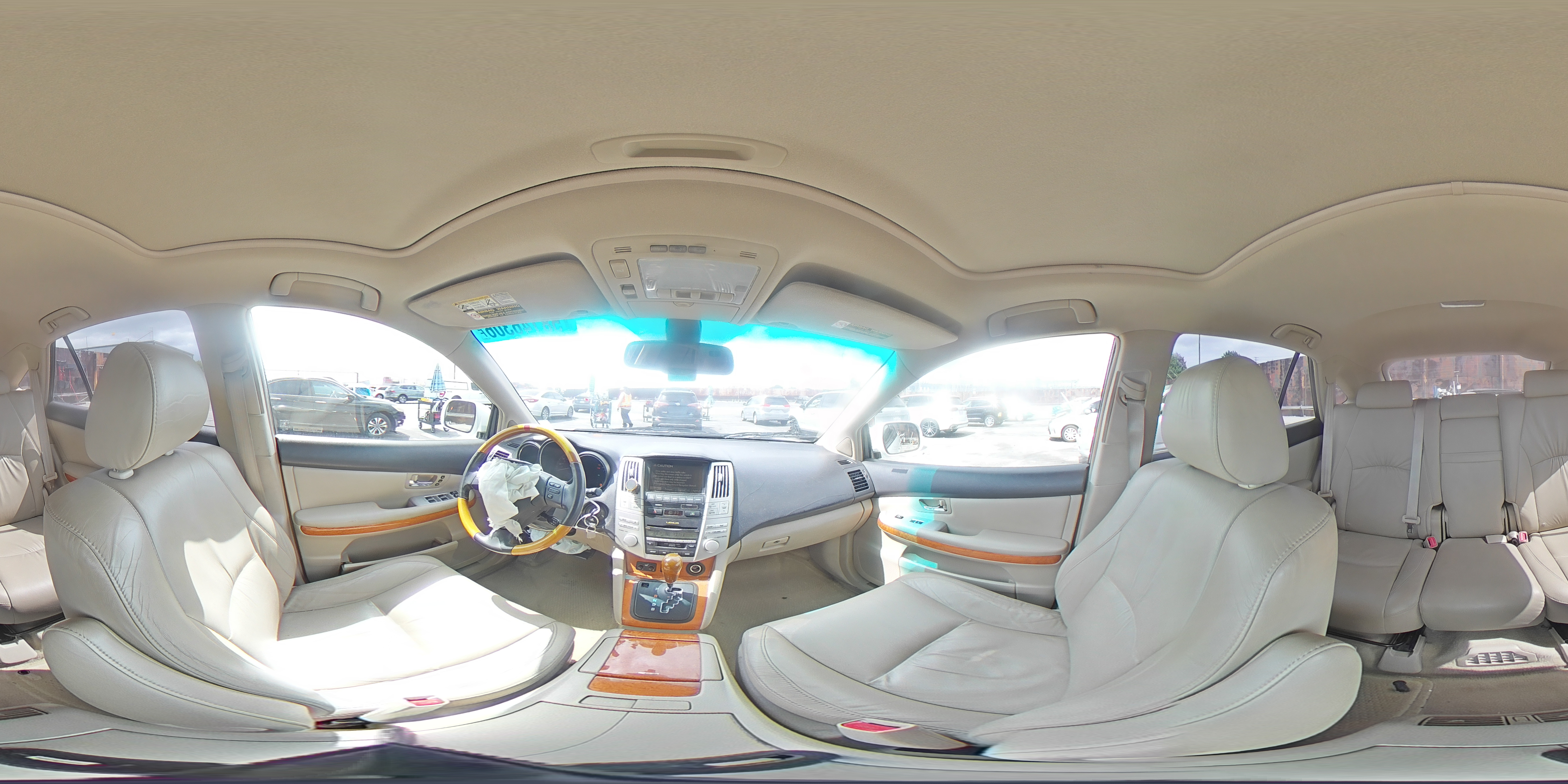 2007 Lexus Rx 400h White vin: JTJGW31U572003147