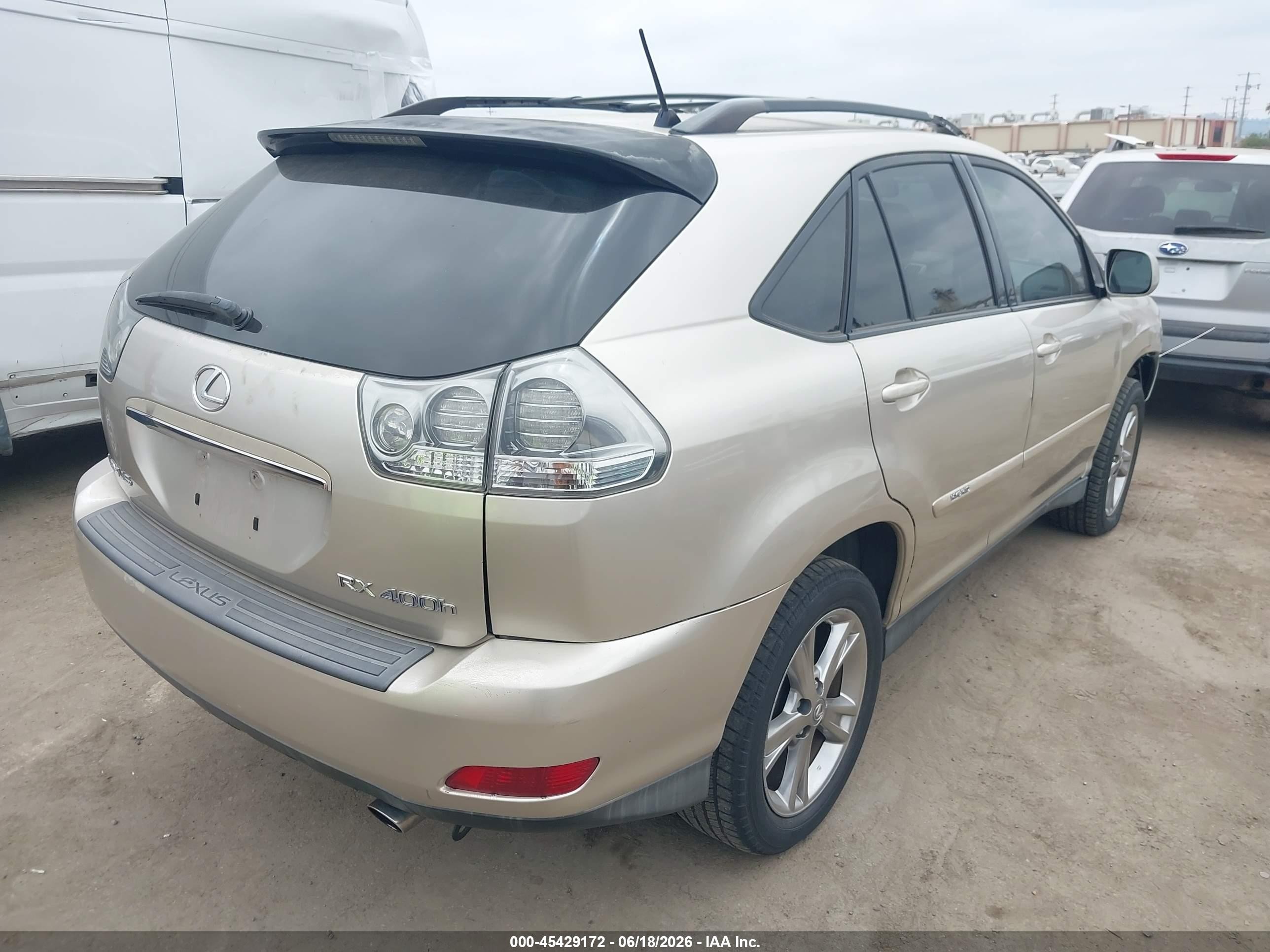 2007 Lexus Rx 400h   Gold vin: JTJGW31U572004797