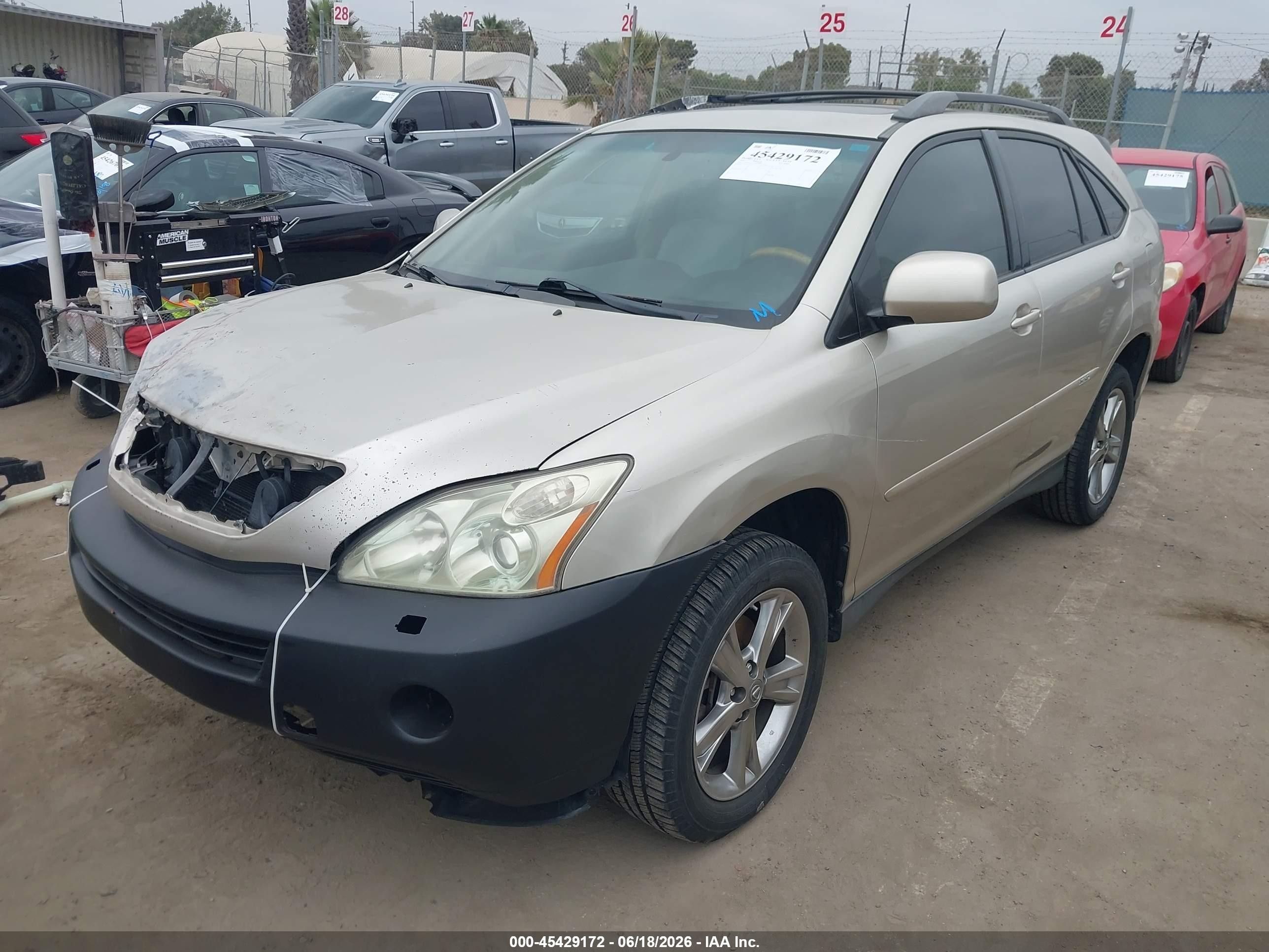 2007 Lexus Rx 400h   Gold vin: JTJGW31U572004797