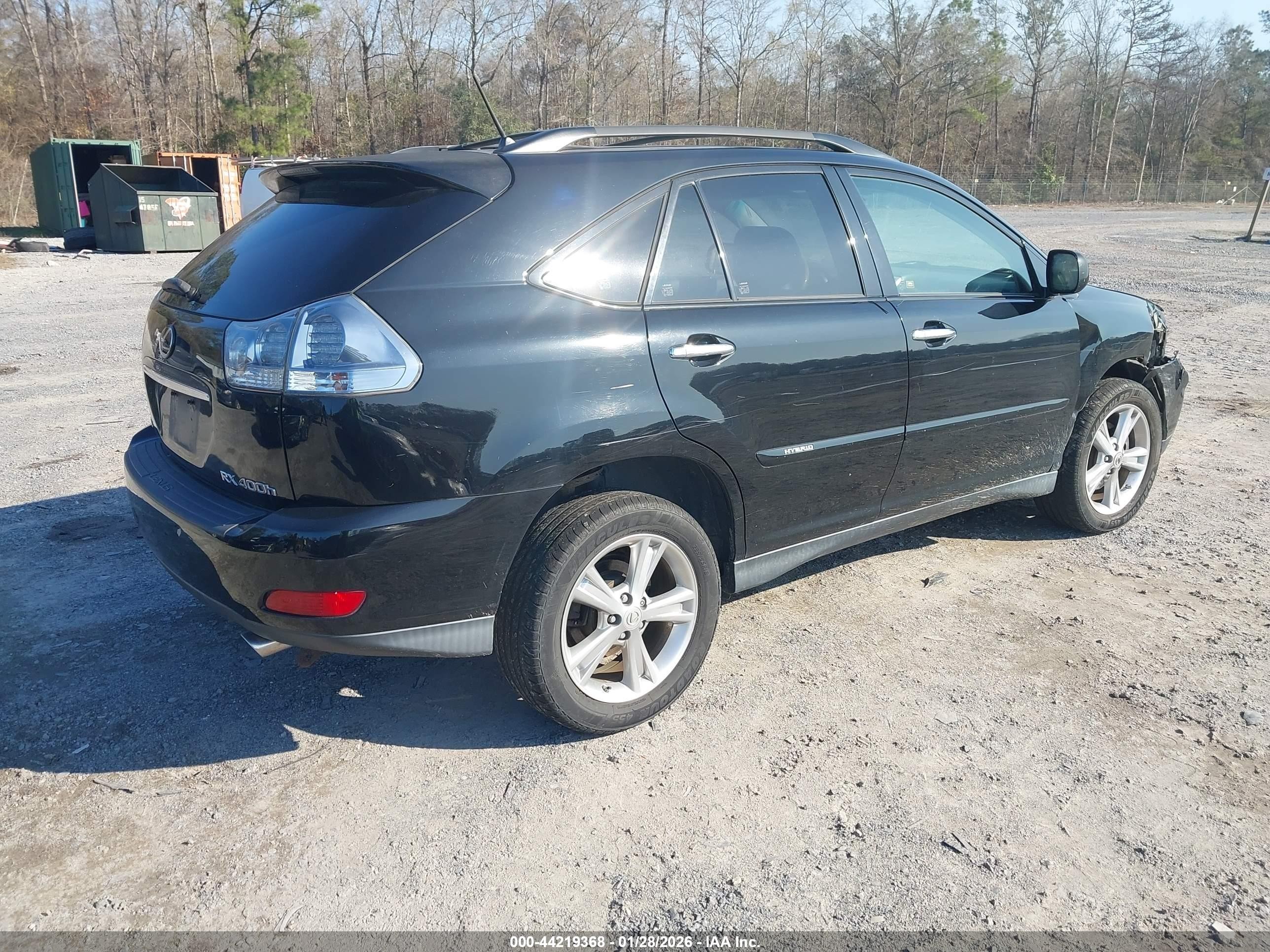 2008 Lexus Rx 400h   Black vin: JTJGW31U882851461