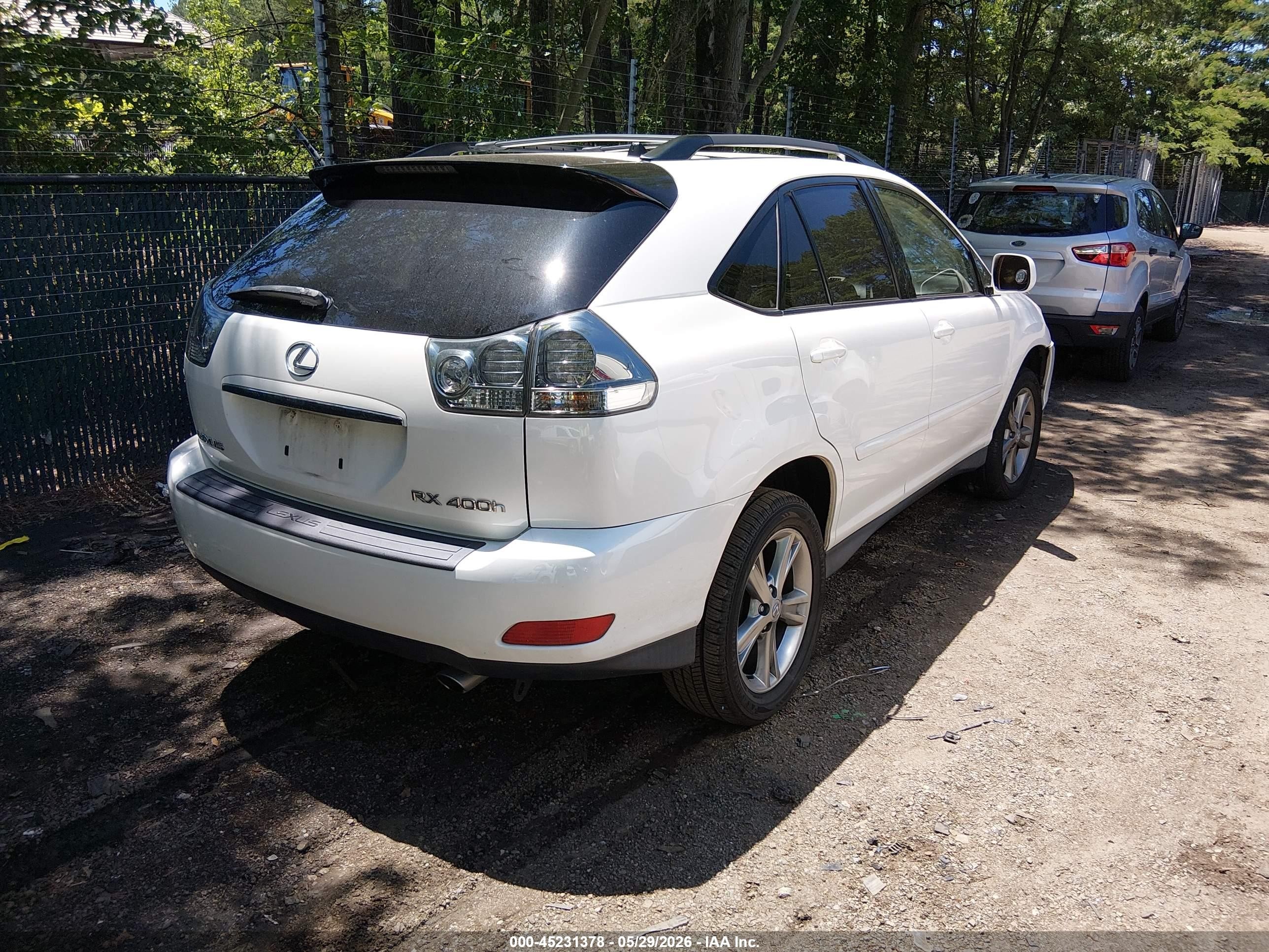 2006 Lexus Rx 400h White vin: JTJGW31UX60002974