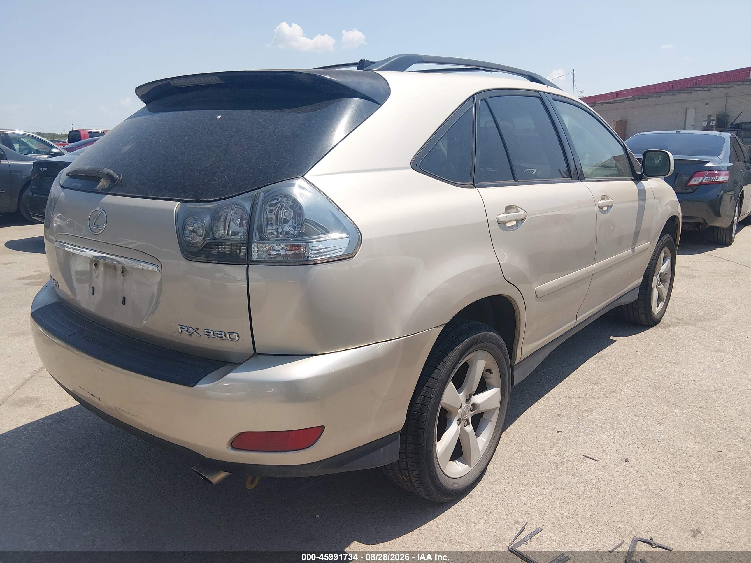 2004 Lexus Rx 330   Gold vin: JTJHA31U240056883