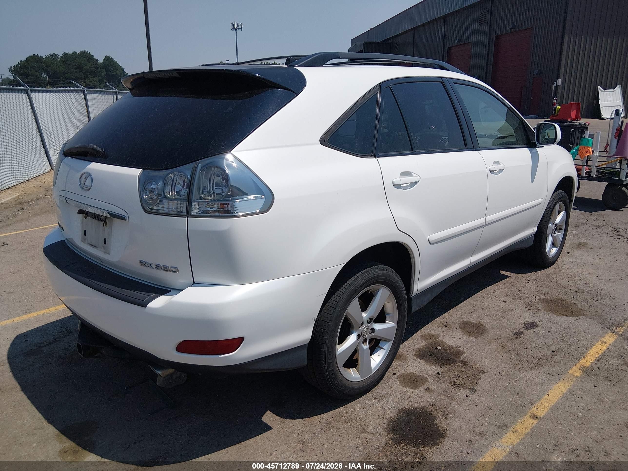 2006 Lexus Rx 330   White vin: JTJHA31U760104770