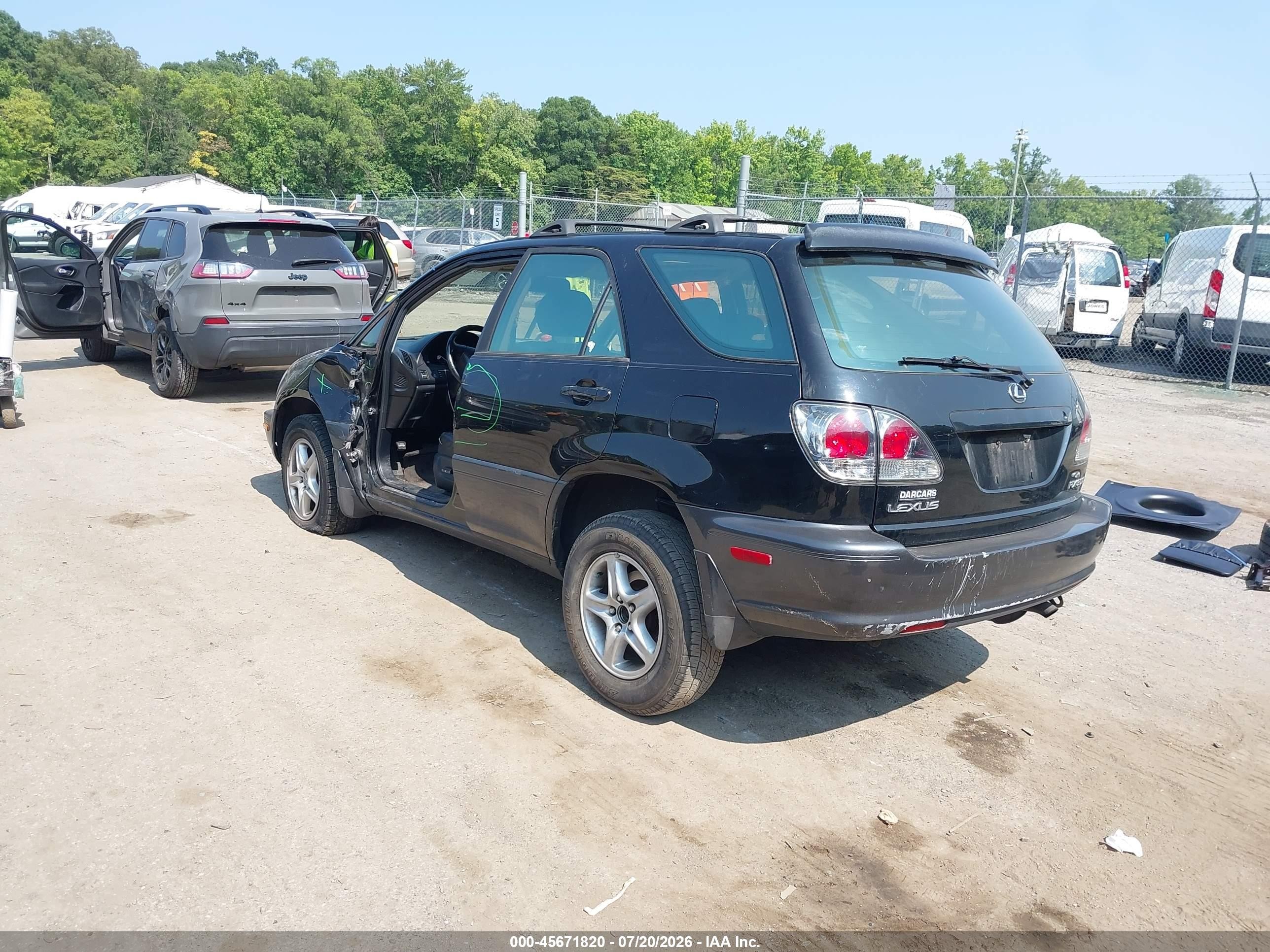 2001 Lexus Rx 300   Black vin: JTJHF10U110175799
