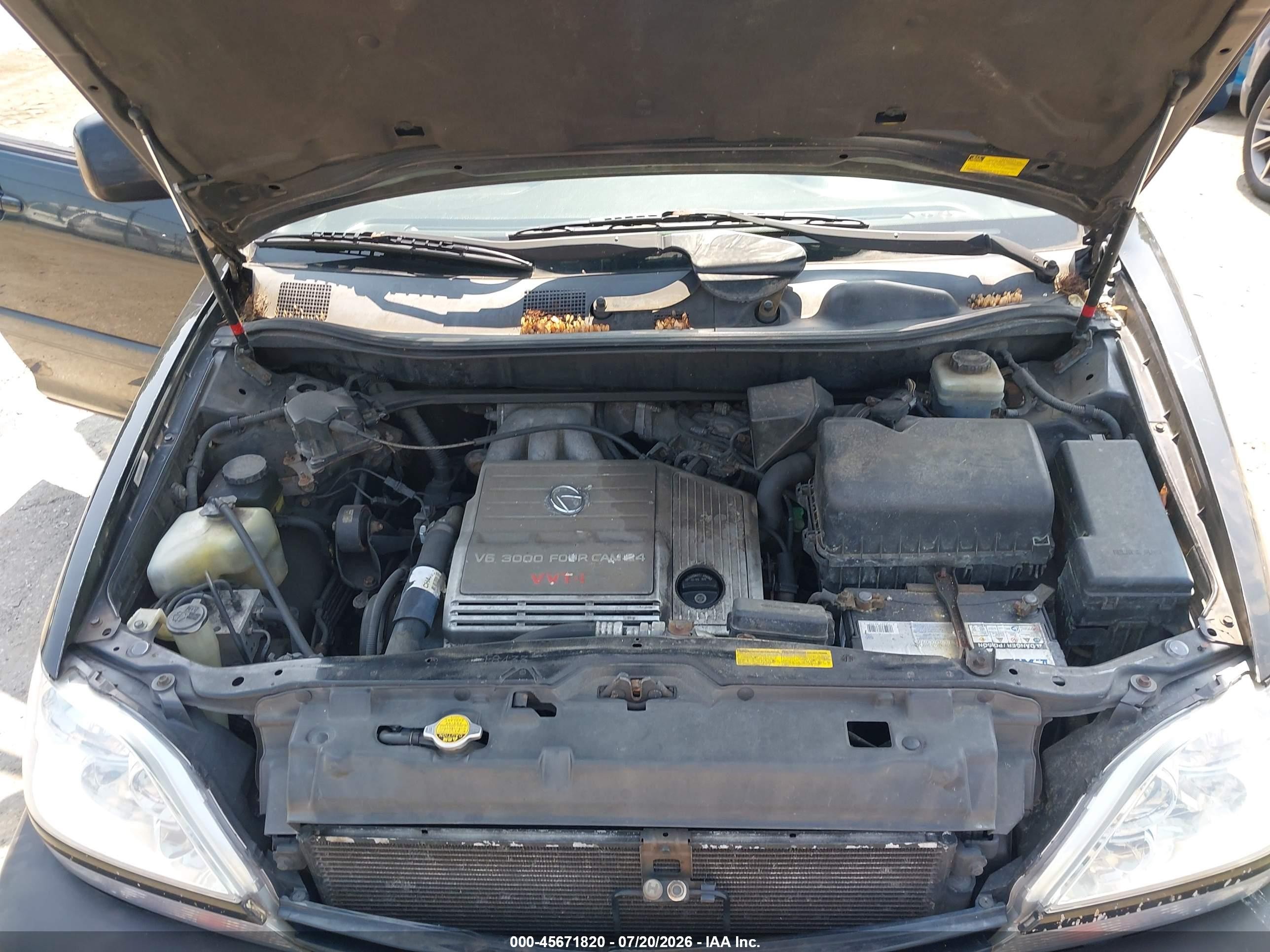 2001 Lexus Rx 300   Black vin: JTJHF10U110175799