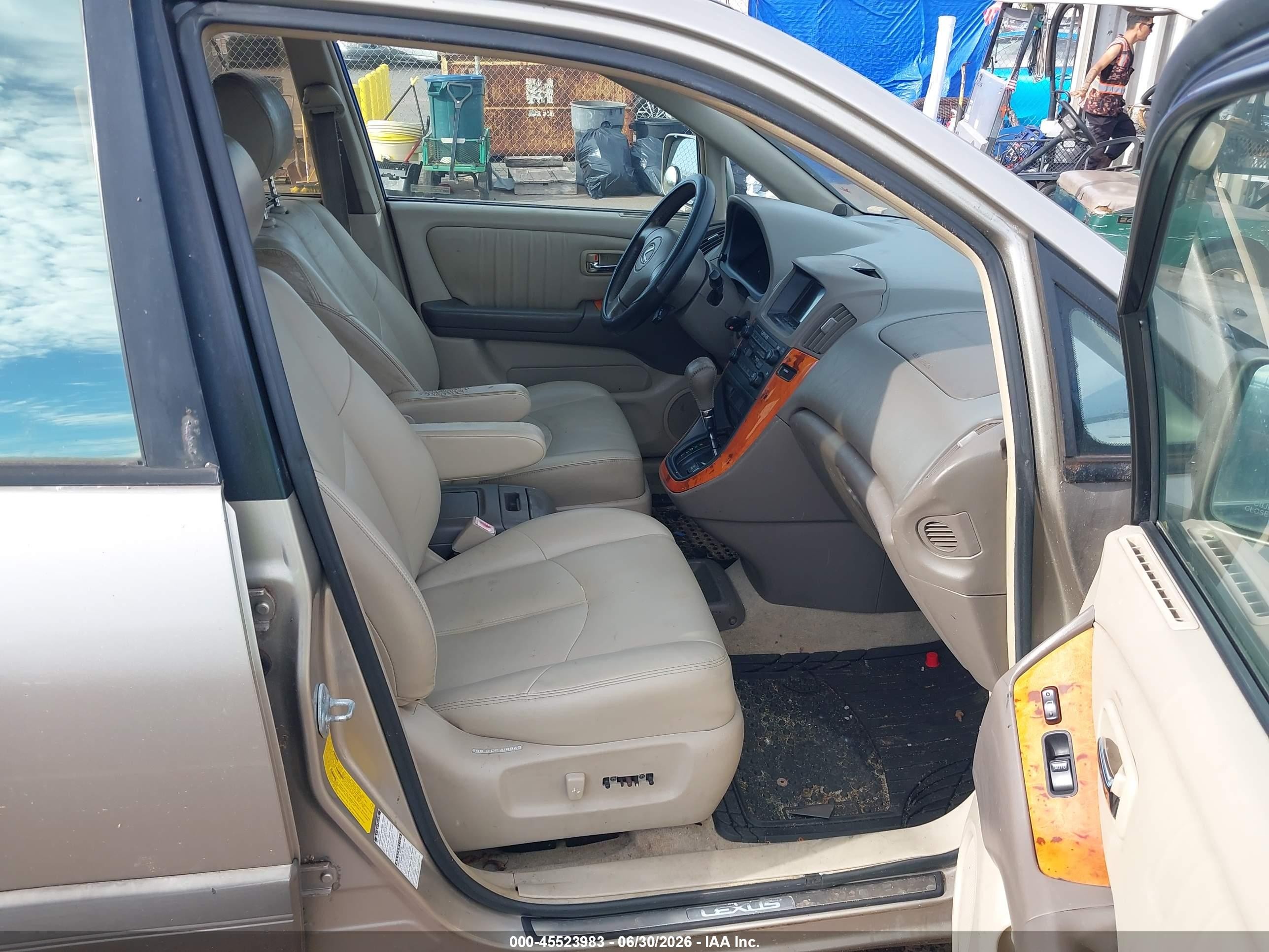 2001 Lexus Rx 300   Gold vin: JTJHF10U110176872