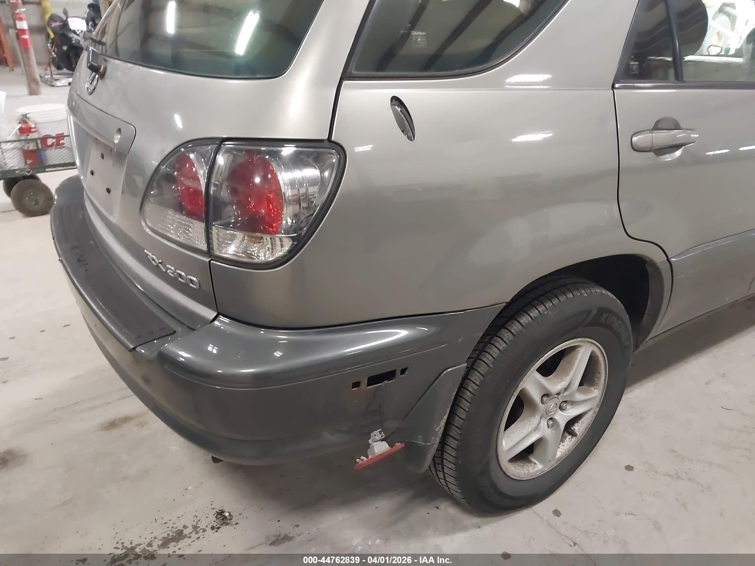 2001 Lexus Rx 300   Gray vin: JTJHF10U210233161